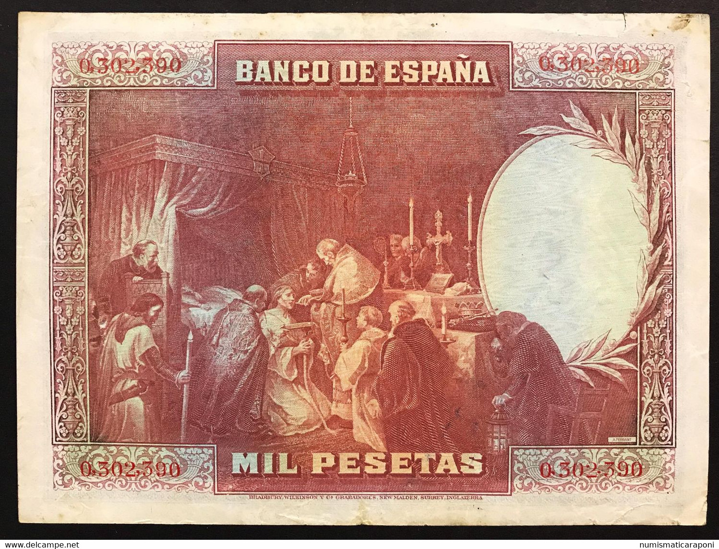 SPAGNA SPAIN Espana 1000 Pesetas 1928 Bb+ Taglietti Pick#78 Lotto.3807 - 1000 Pesetas