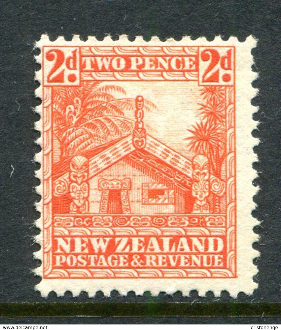 New Zealand 1936-42 Pictorials - Mult. Wmk. - 2d Whare - P.14 X 13½ - HM (SG 580) - Nuovi