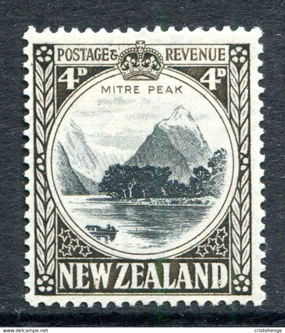 New Zealand 1936-42 Pictorials - Mult. Wmk. - 4d Mitre Peak - P.14 - HM (SG 583c) - Nuovi