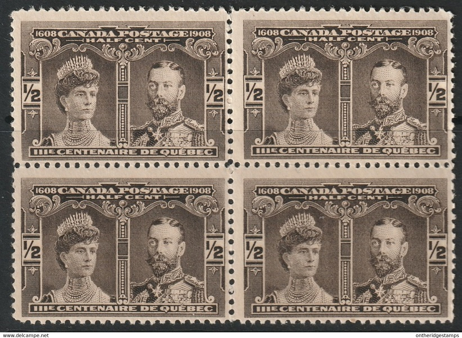 Canada 1908 Sc 96 Mi 84 Yt 85 Block MNH** - Unused Stamps