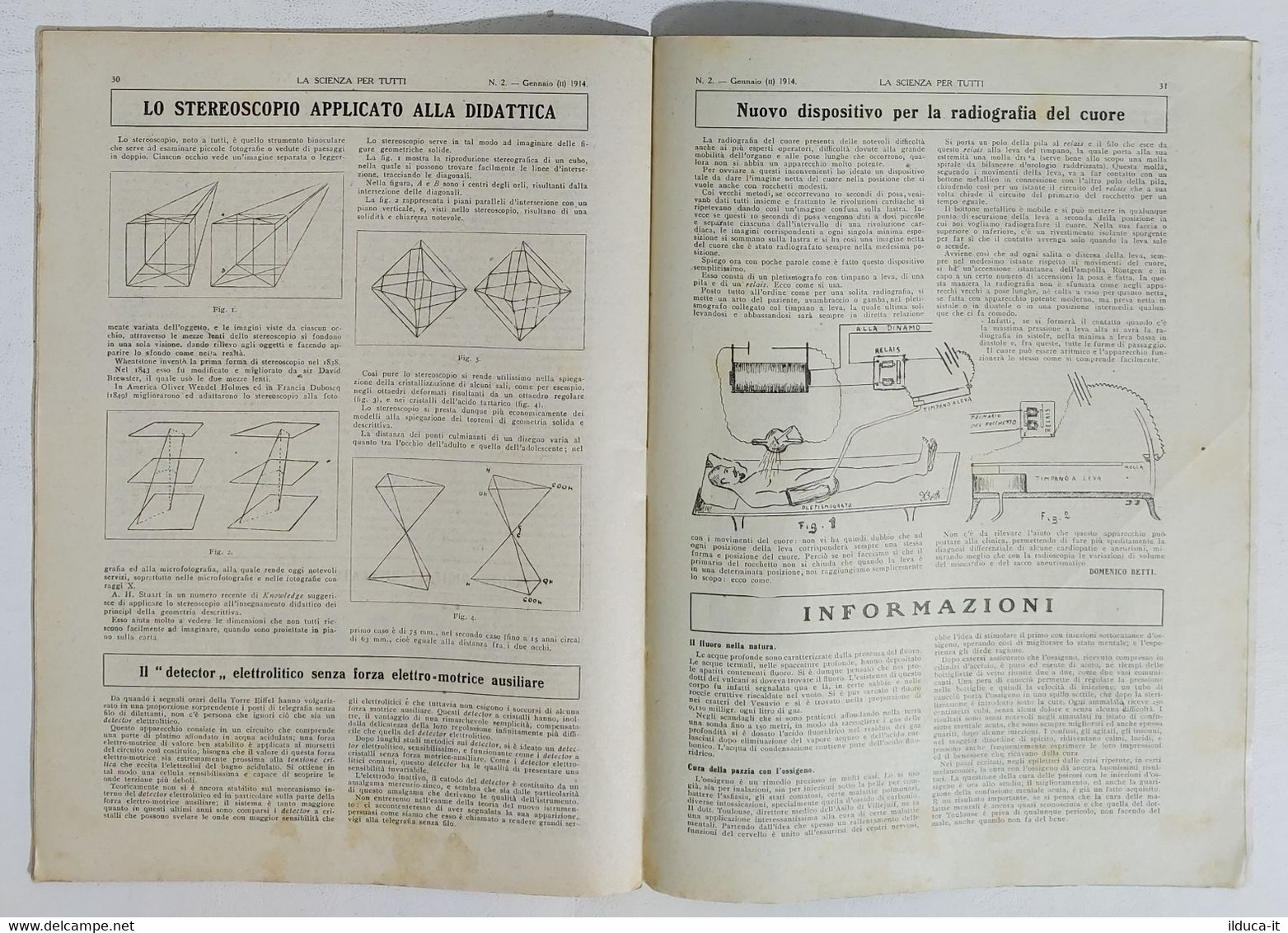 15773 La Scienza Per Tutti - A. XXI N. 02 Sonzogno 1914 - Ferrovia Jungfrau - Wissenschaften