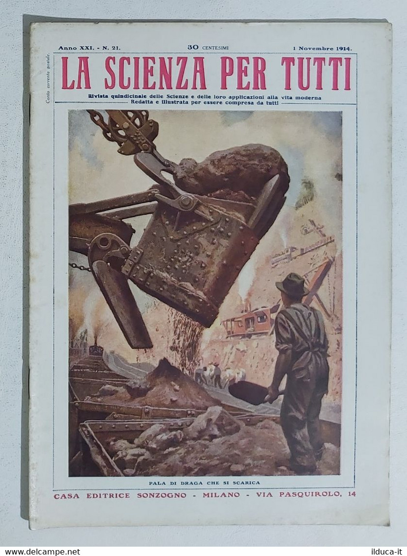 15781 La Scienza Per Tutti - A. XXI N. 21 Sonzogno 1914 - Draga - Wissenschaften