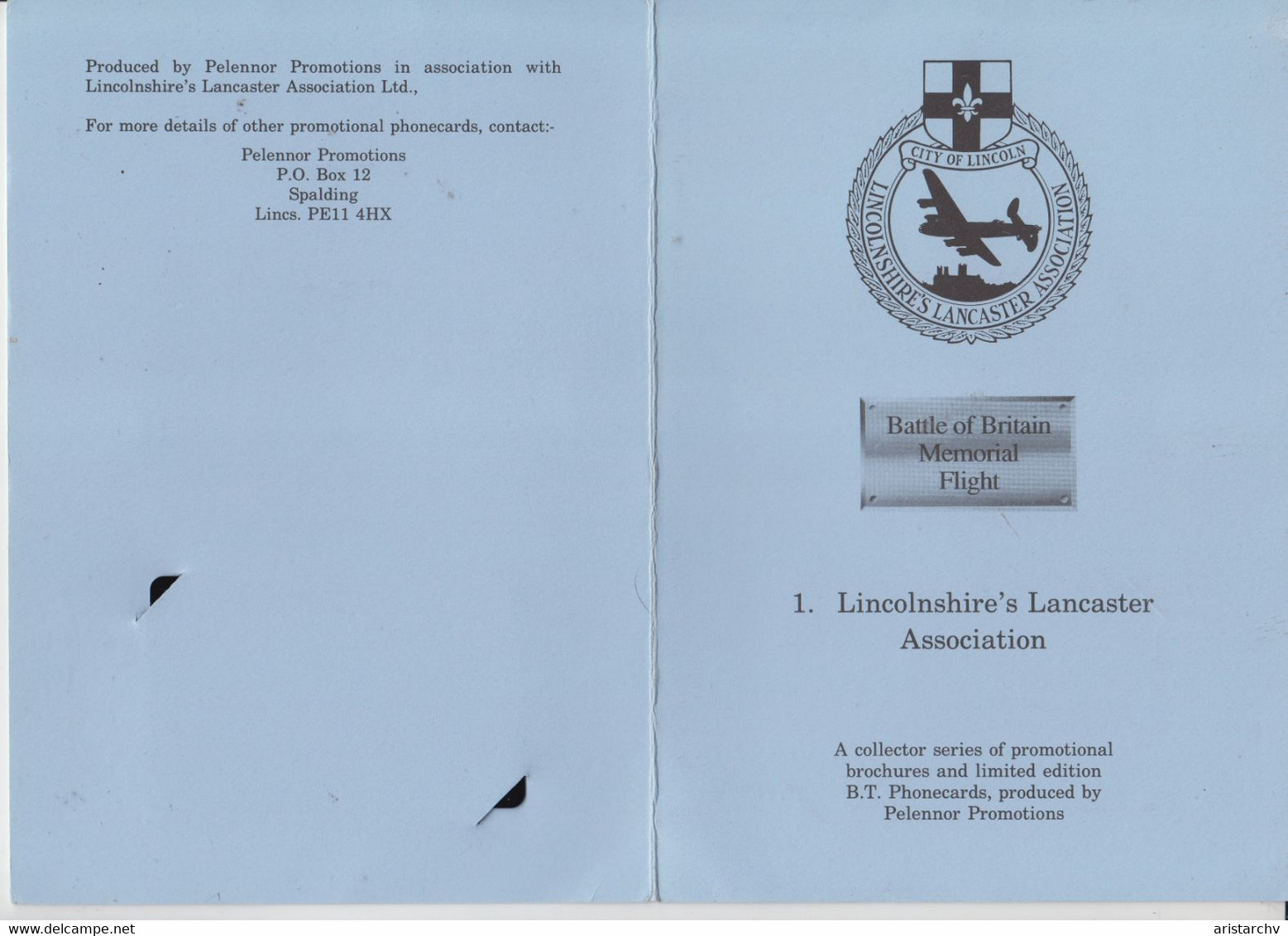 UNITED KINGDOM 1992 BATTLE OF BRITAIN MEMORIAL FLIGHT LINCOLNSHIRE'S LANCASTER ASSOCOATION MINT IN FOLDER - BT Ensembles De Collection