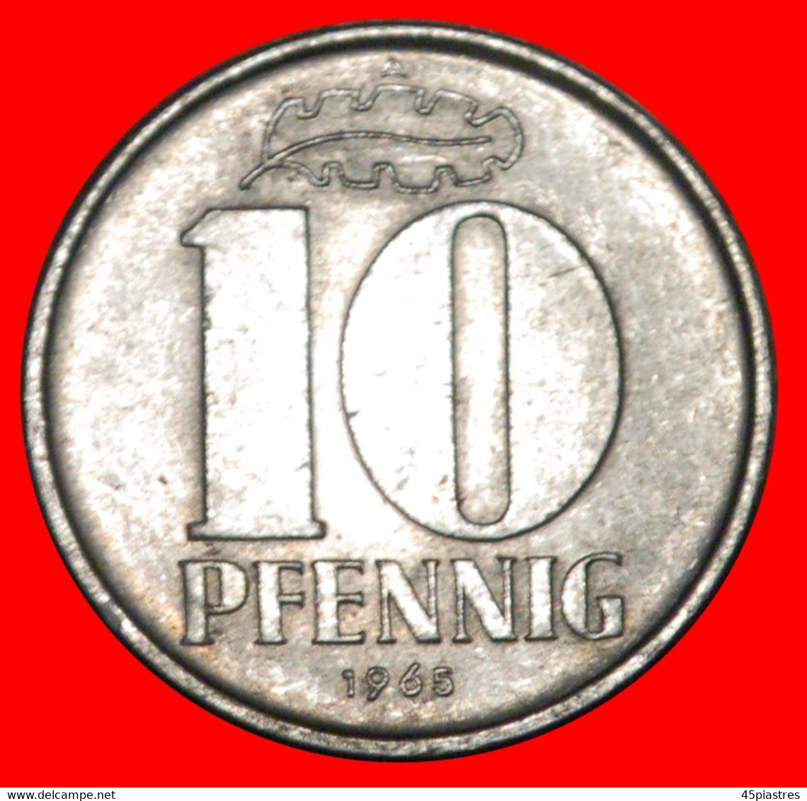 * HAMMER AND COMPASS (1963-1990): GERMANY ★ 10 PFENNIG 1965A! MINT LUSTRE! LOW START ★ NO RESERVE! - 10 Pfennig