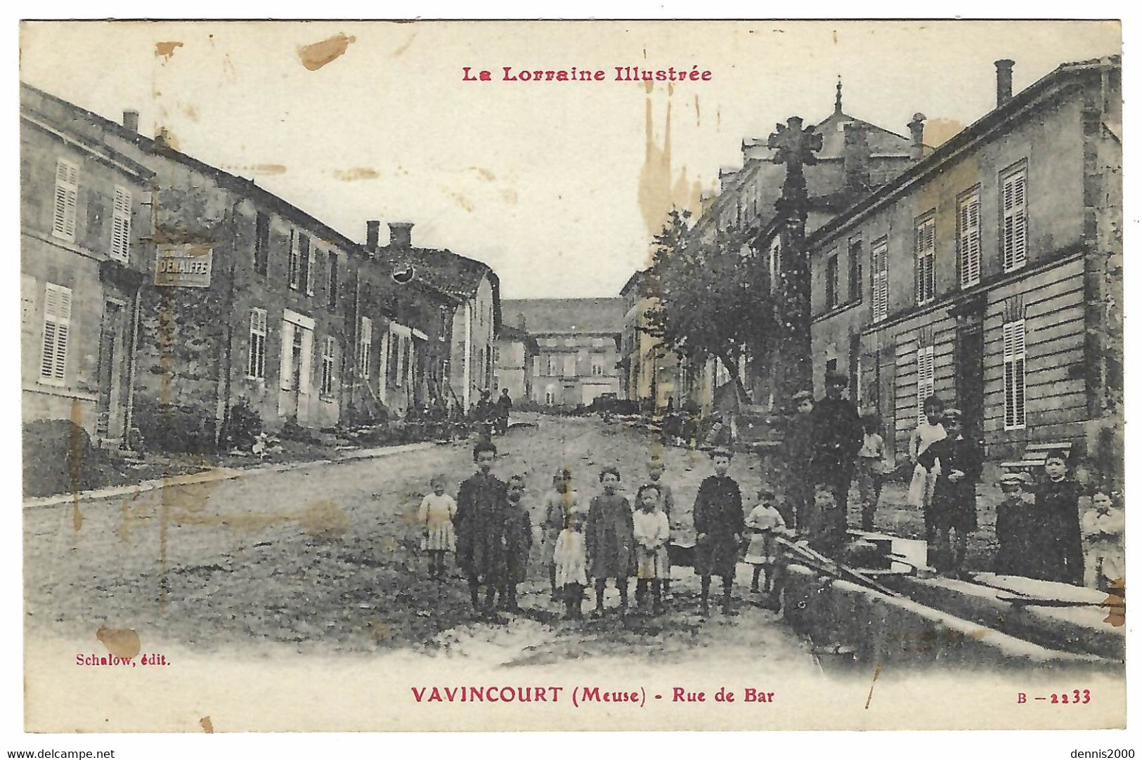 VAVINCOURT (55) - Rue De Bar - Ed. Schalow - Vavincourt