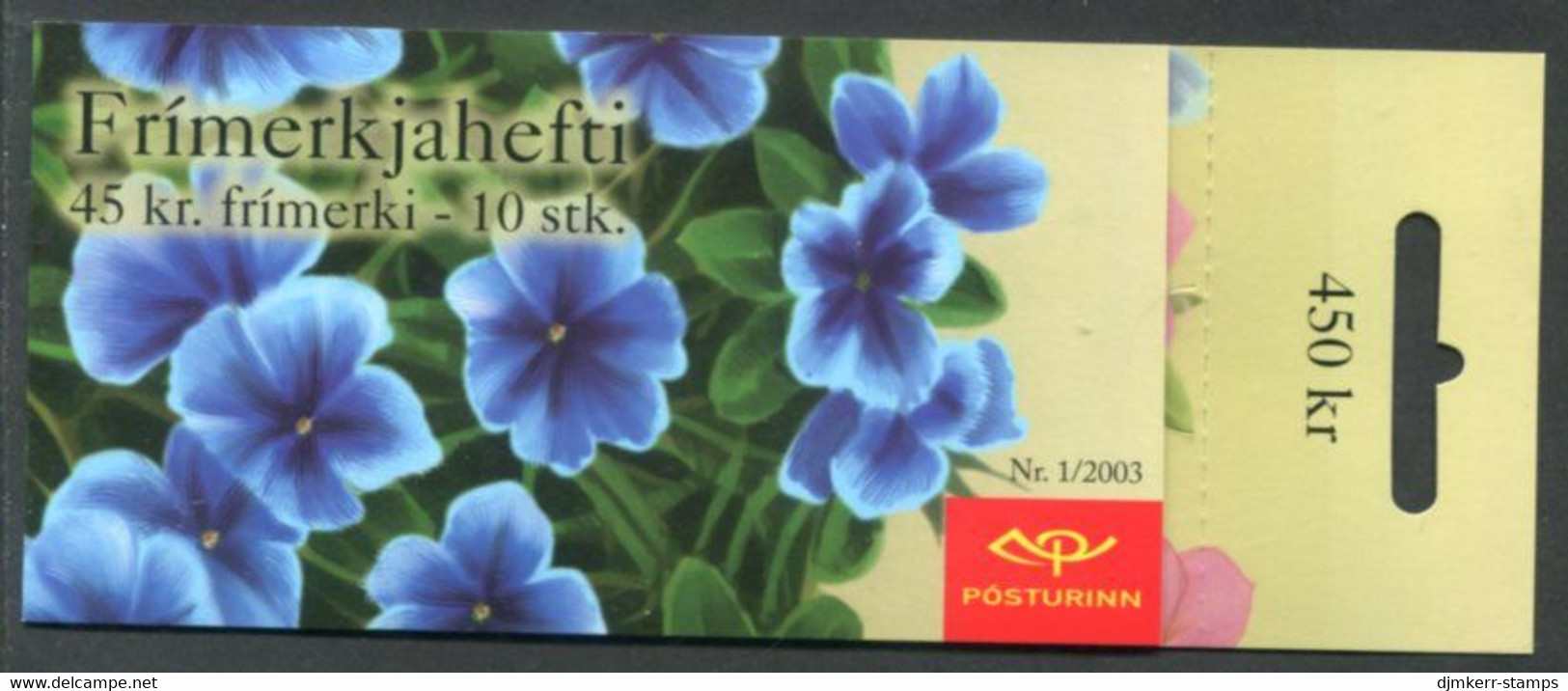 ICELAND  2003 Summer Flowers Booklet  Cancelled.  Michel 1028 MH - Postzegelboekjes