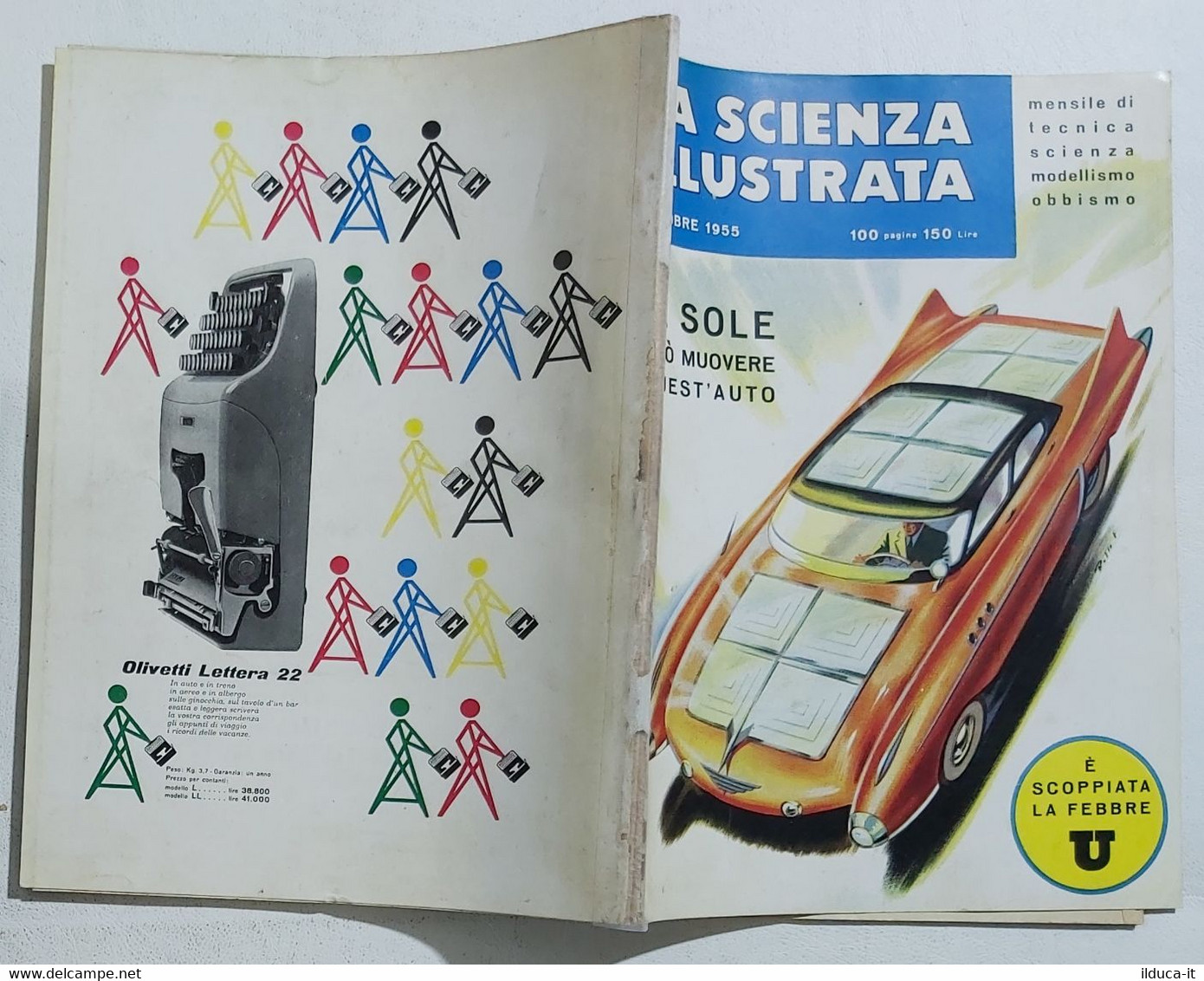 64379 La Scienza Illustrata - N. 10 1955 - Auto Pannelli Solari (Sommario) - Textes Scientifiques