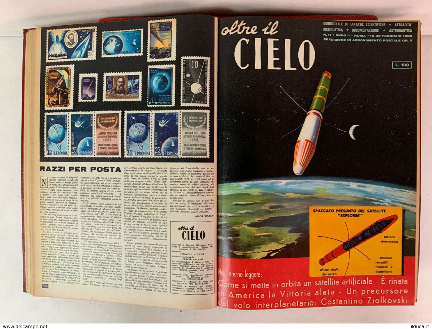 93426 Rivista Astronomica Vintage - Lotto 59 Numeri Rilegati - OLTRE IL CIELO - Textes Scientifiques