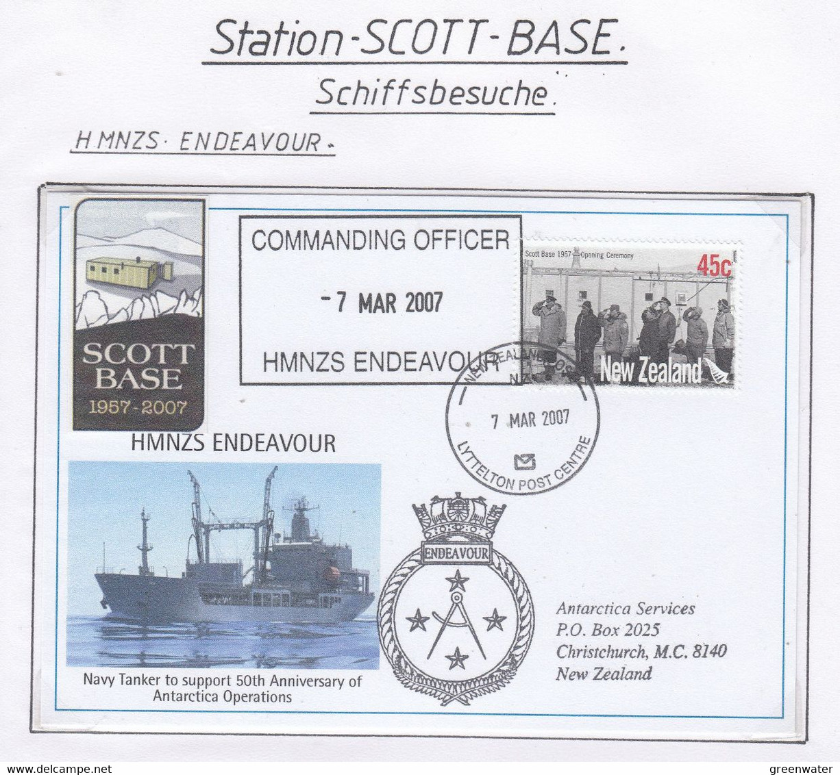 Ross Dependency Scott Base 2007  Ship Visit HMNZS Endeavour Ca 7 MAR 2007 (AF173) - Vols Polaires