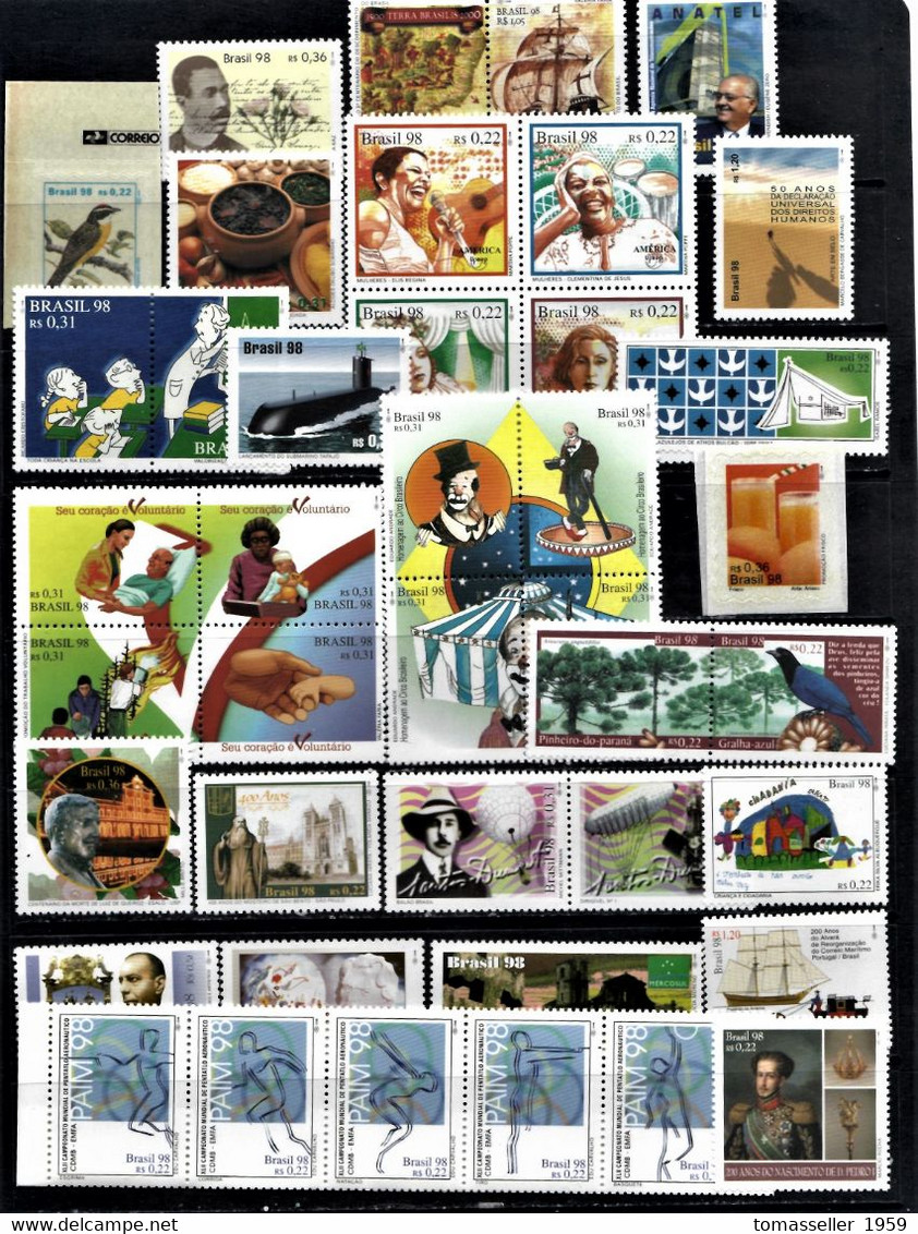 Brazil-13!! Years Sets(1994-2003)+(2005-2007).Almost 340 issues.MNH