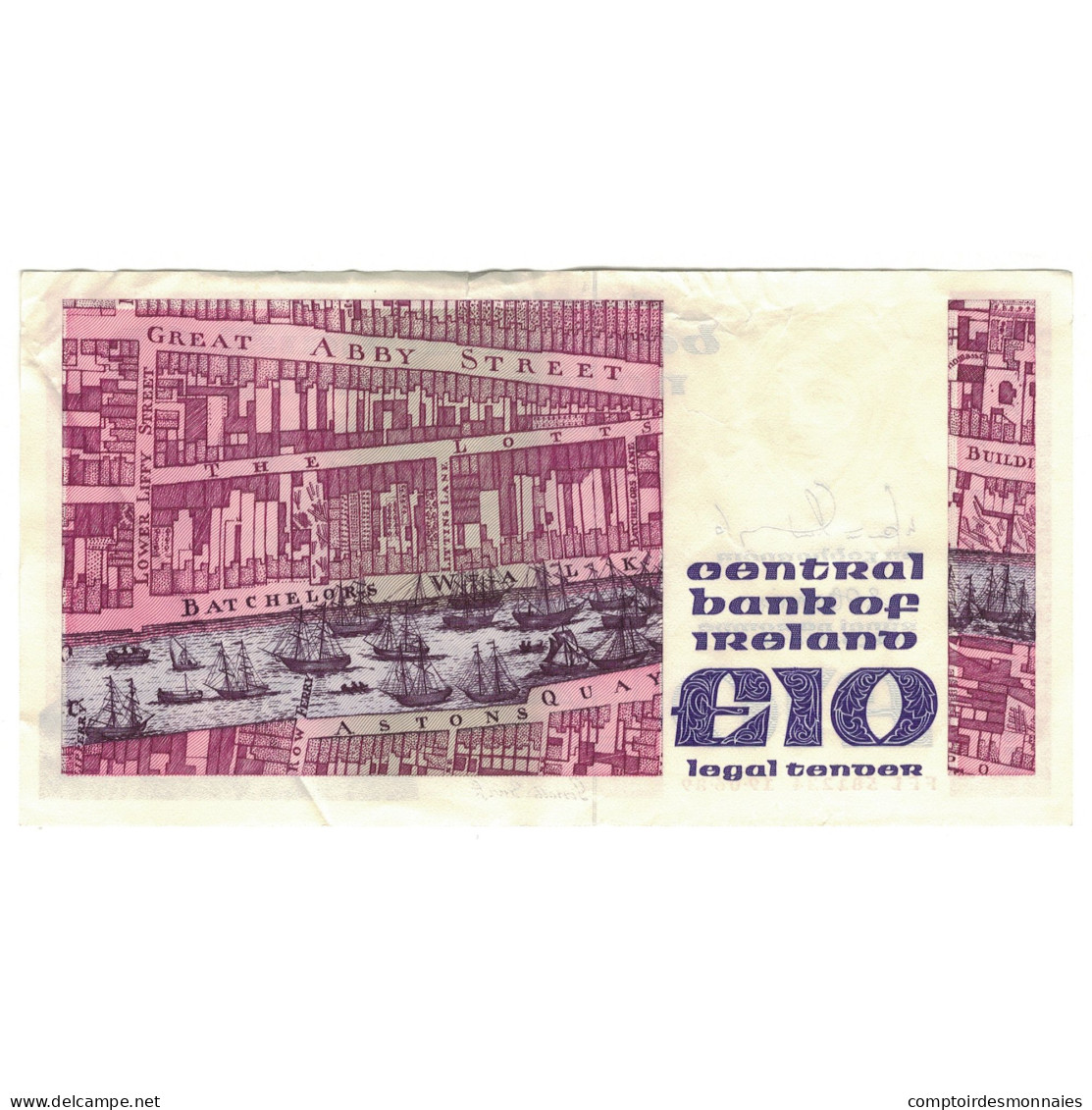 Billet, République D'Irlande, 10 Pounds, 1989, 1989-06-19, KM:72a, TTB - Ireland