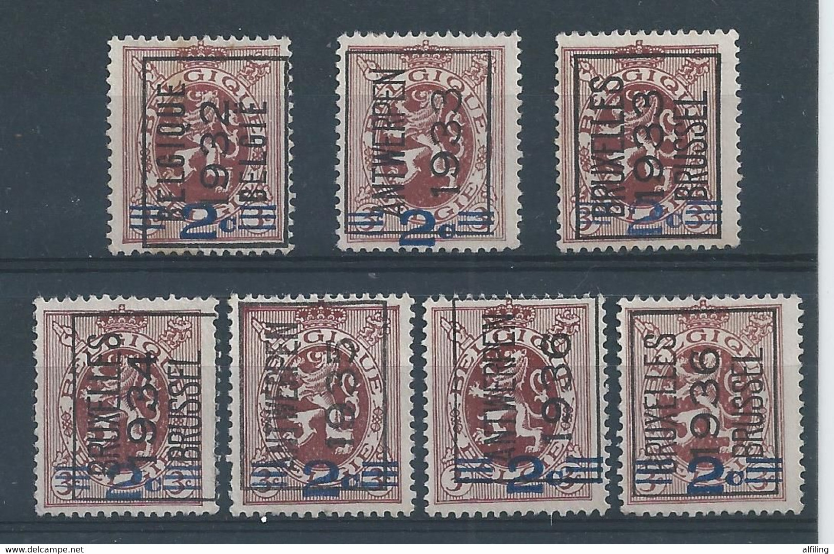 PRE Lot De 7 Valeurs  Cote 20.50 - Typo Precancels 1922-31 (Houyoux)