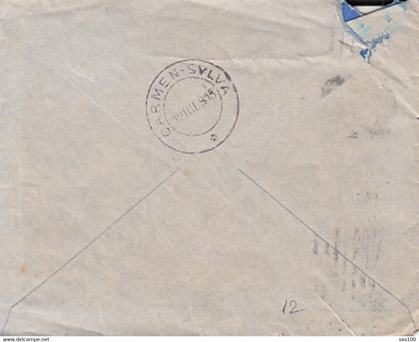KING CAROL I STAMPS, TIMBRU DE AJUTOR OVERPRINT STAMPS ON COVER, 1915, ROMANIA - Covers & Documents