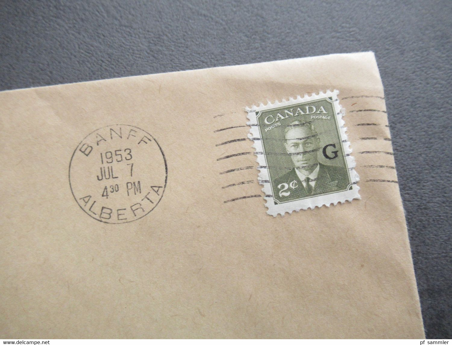 Kanada / Canada Dienstmarken 1949 / 1950er Jahre OHMS 5 Belege Mit Marken Mit Aufdruck G Für Government - Opdrukken