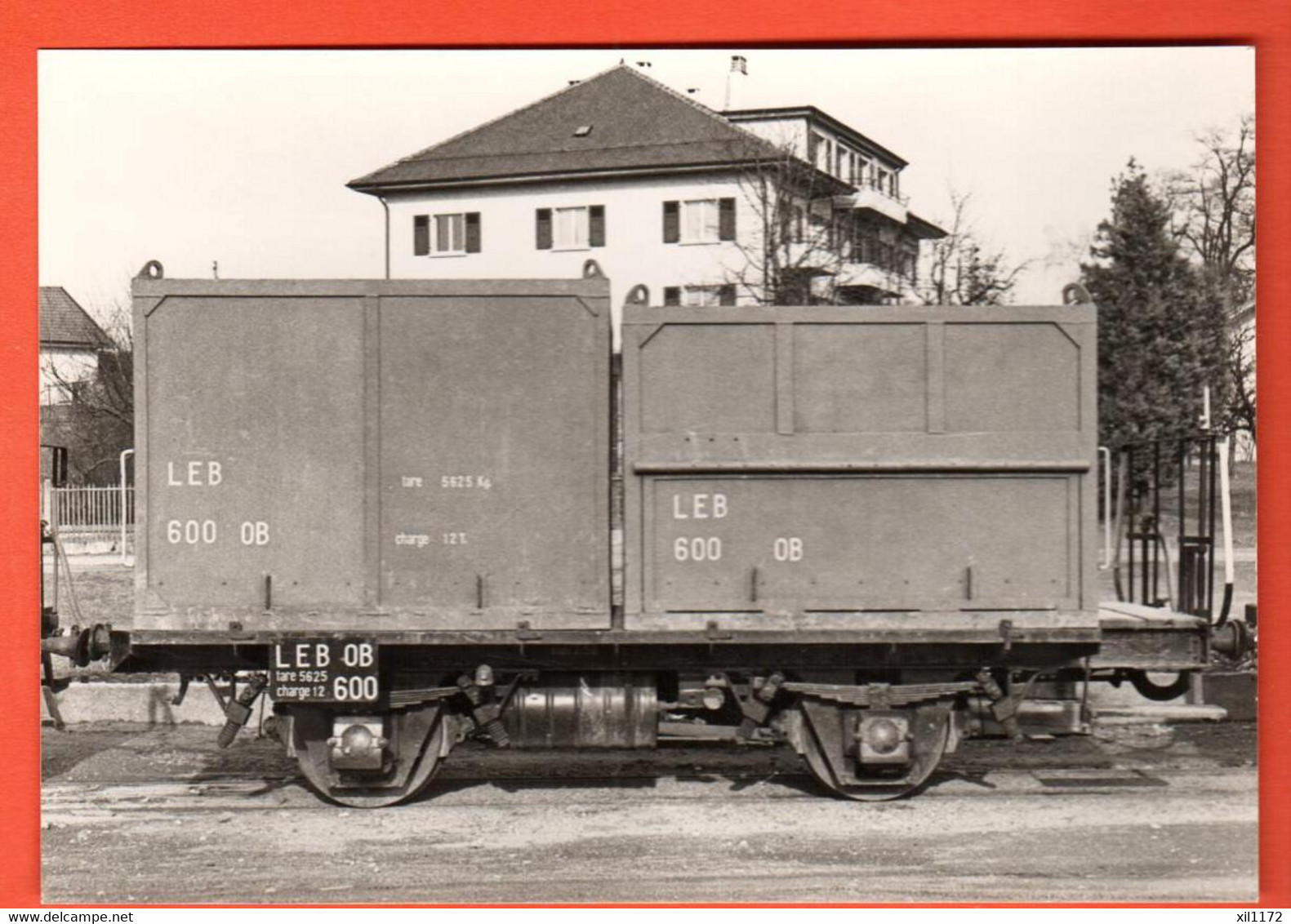 EAX-11  Train Lausanne Echallens Bercher  Wagon Pour Pommes De Terre  NC GF Dos Blanc Avec Désignations 1967 - Bercher