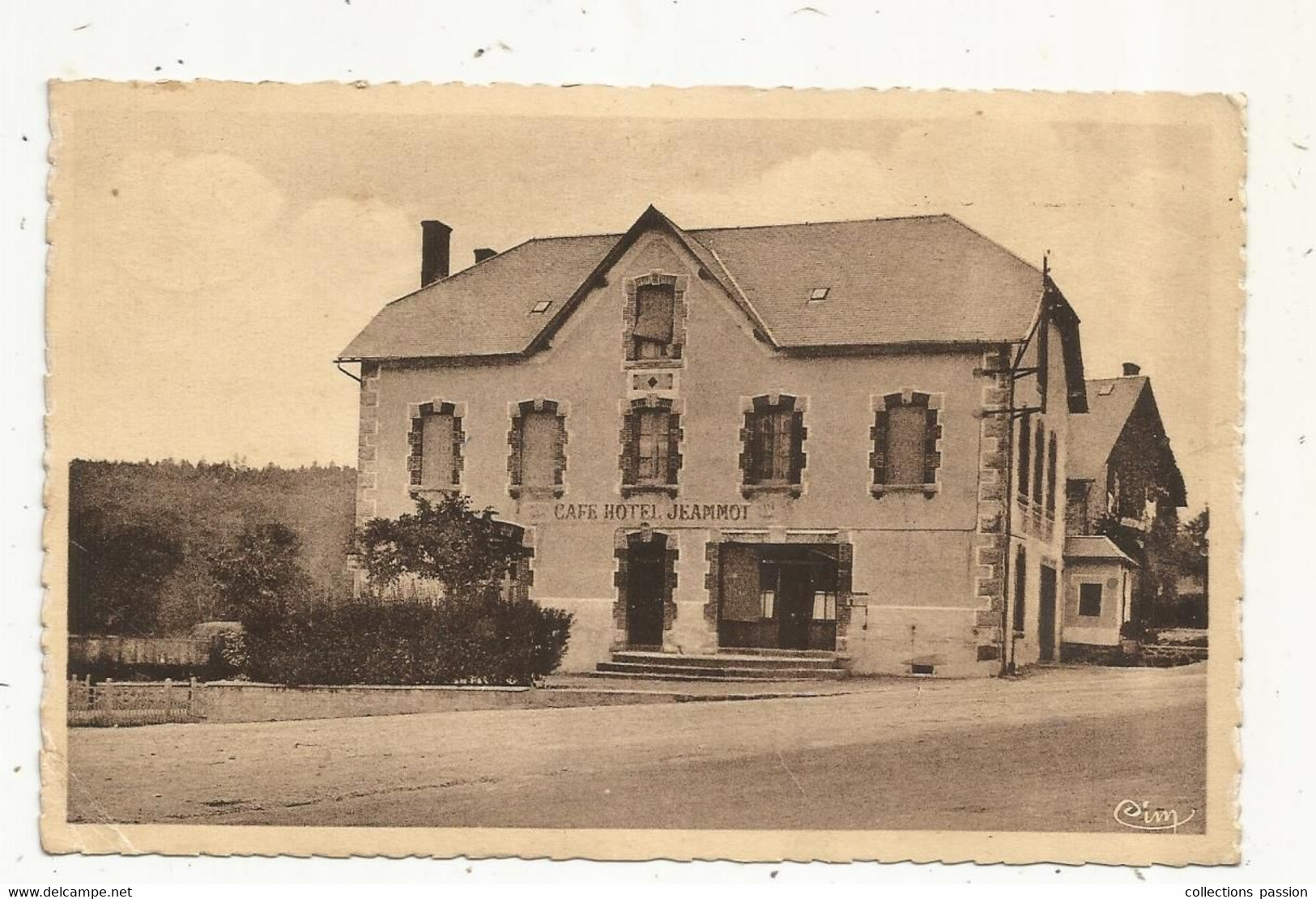 JC, Cp , Commerce , Café-hôtel JEAMMOT, 19 , LACELLE,Corrèze, Voyagée 1943 - Cafes