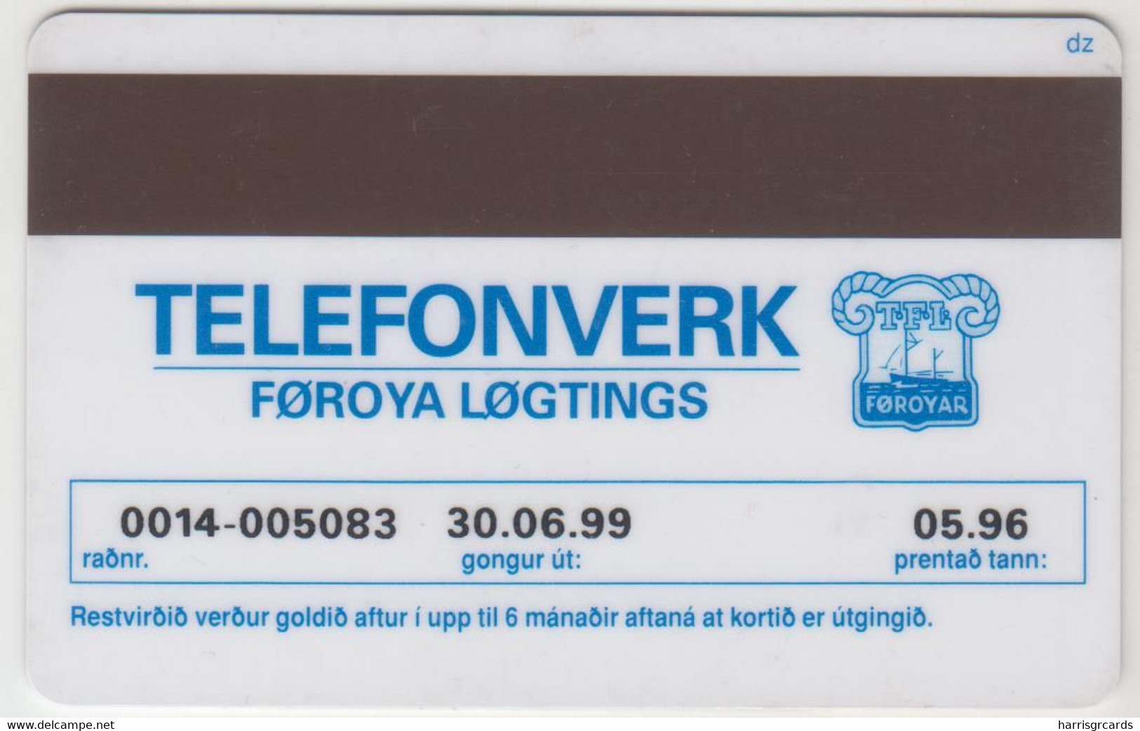 FAROE ISLANDS - Jørgen-Frantz Jacobsen , 30 Kr,  Faroese Telecom, Tirage 30.000, 05/96 , Used - Färöer I.