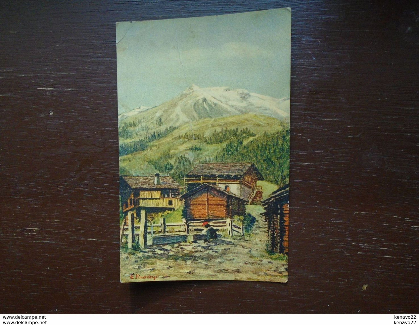 Carte Assez Rare , Suisse , Les Haudères Village Avec Les Riddes "" Timbre Français 1936 "" - Riddes