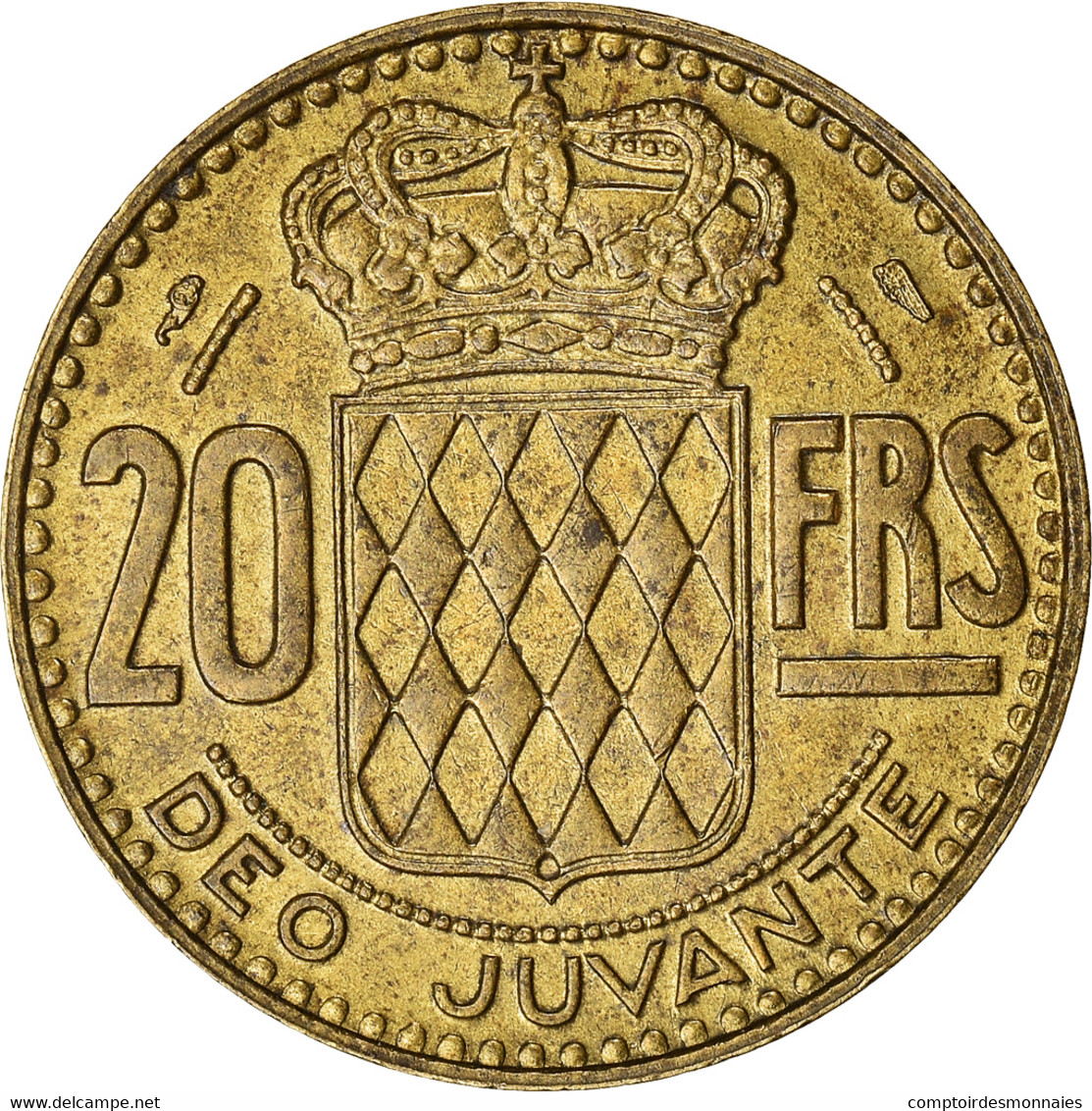 Monnaie, Monaco, Rainier III, 20 Francs, Vingt, 1950, TTB+, Bronze-Aluminium - 1949-1956 Oude Frank