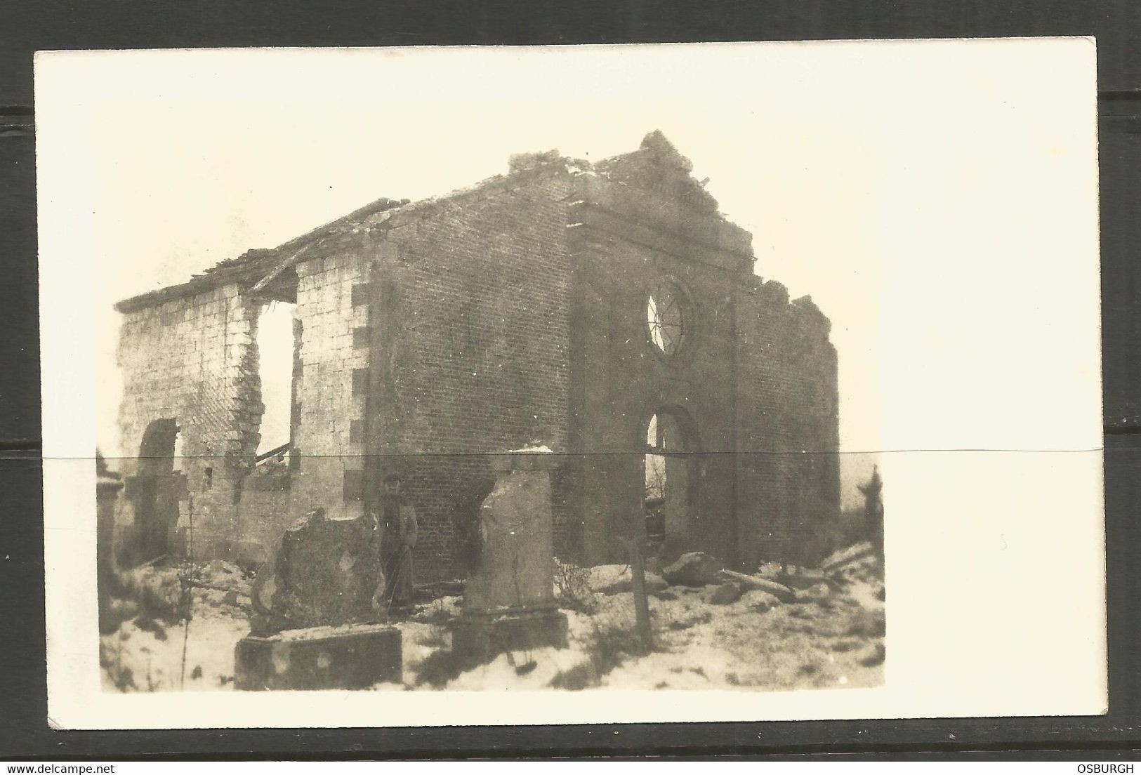 FRANCE. 1917. WW1 RUINED CHURCH - CHAMPAIGNE. - Champagne-Ardenne