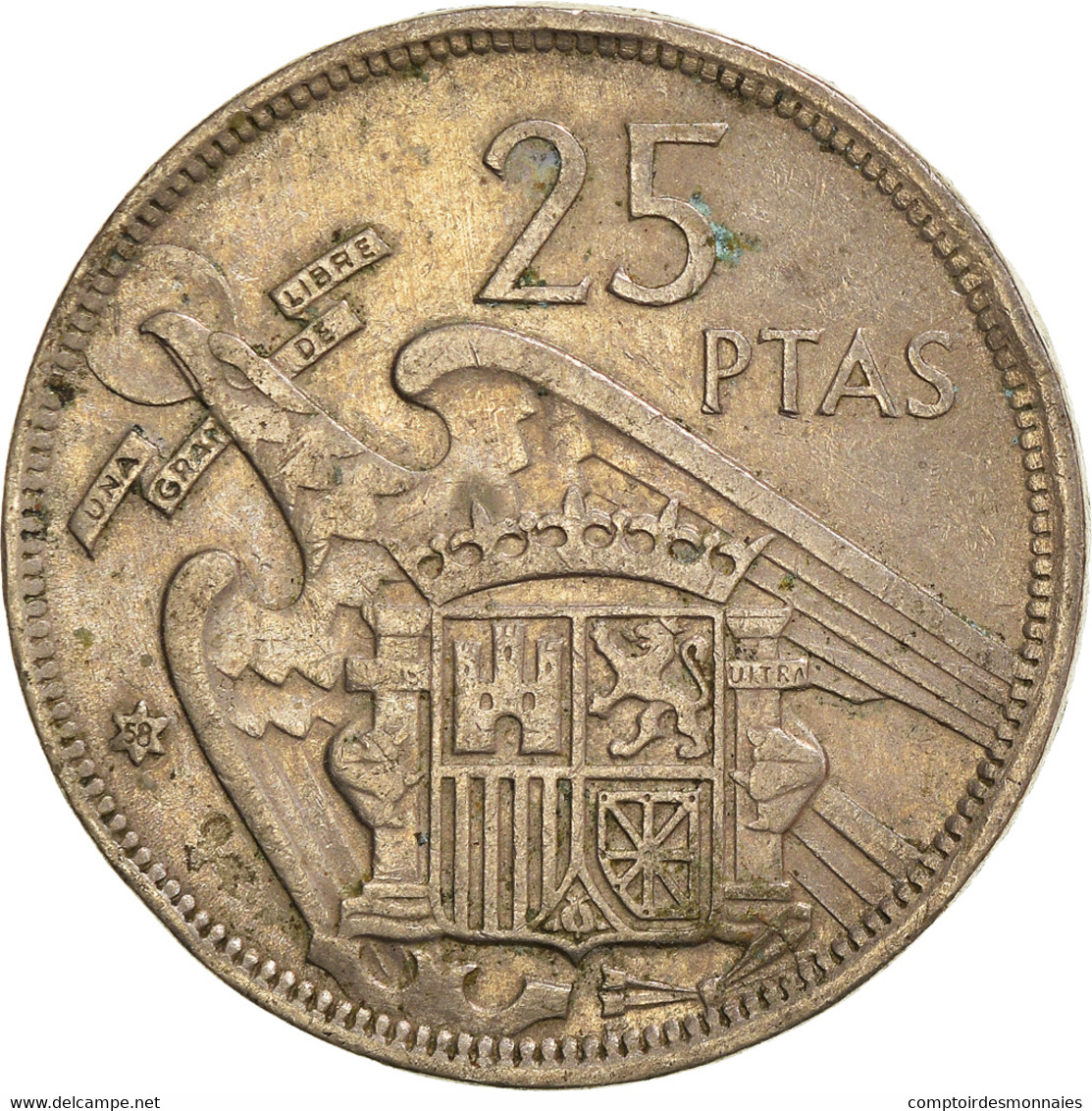 Monnaie, Espagne, 25 Pesetas, 1957 (58) - 25 Peseta