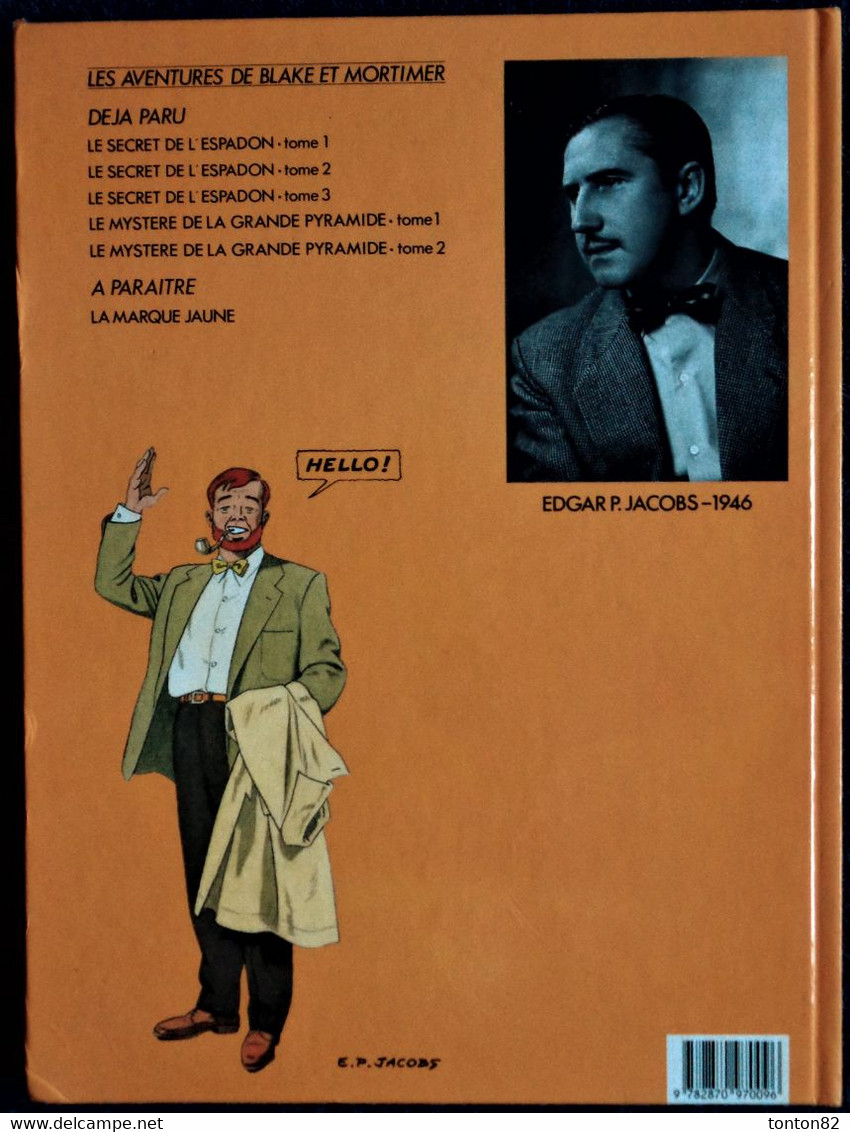 E.P. Jacobs - Le Mystère De La Grande Pyramide - Tome 2  - Éditions Dargaud - ( 1987) . - Blake Et Mortimer