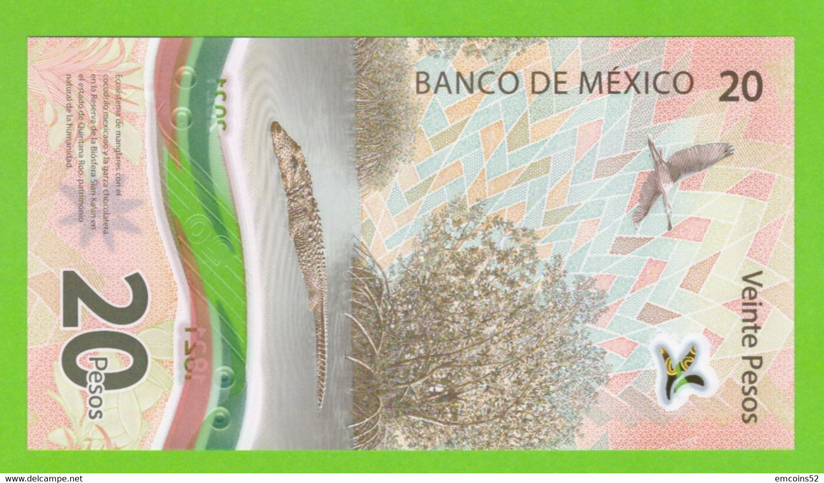 MEXICO 20 PESOS 2021  P-NEW(3)  UNC - Mexico