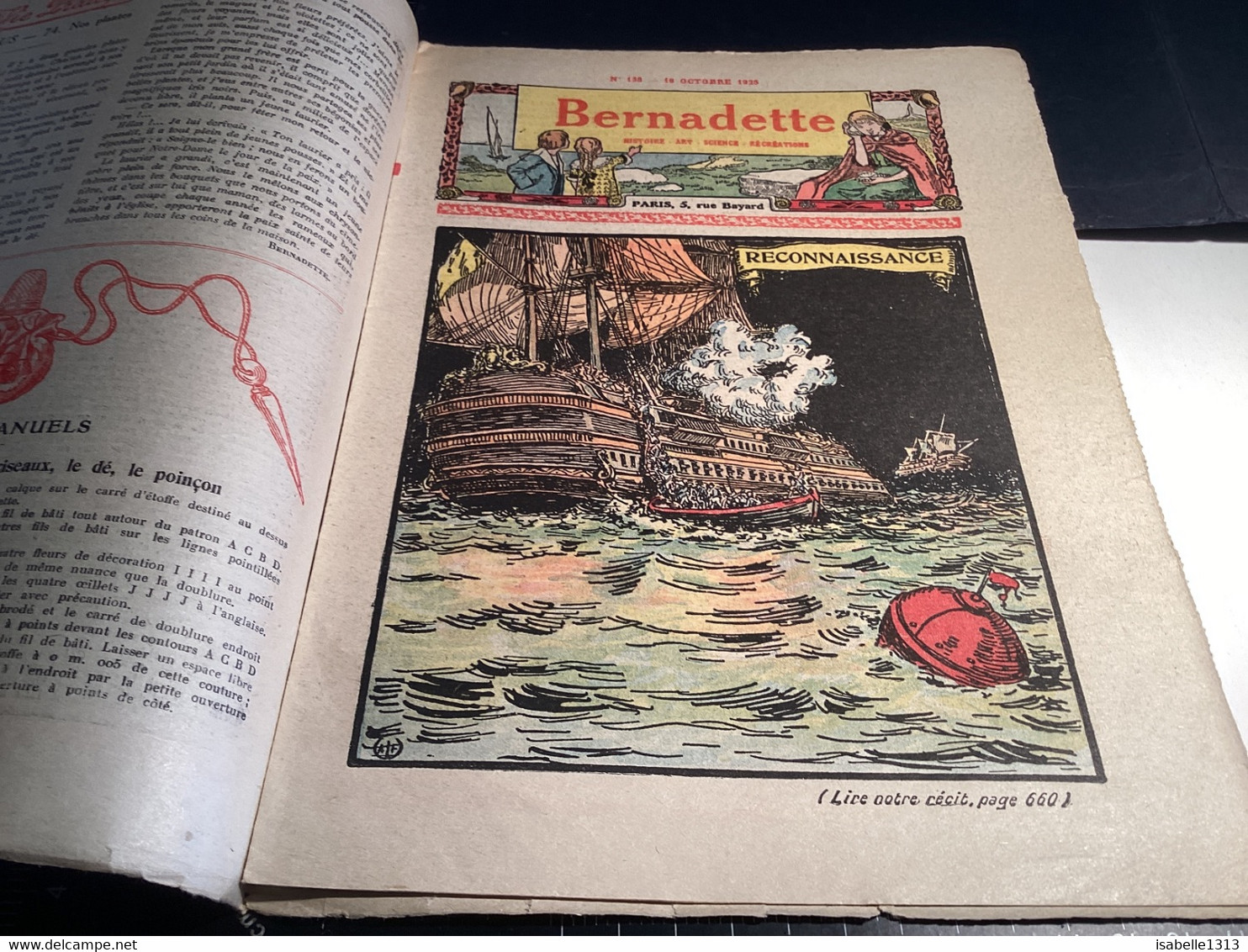 Bernadette Revue Hebdomadaire Illustrée Rare  1925 Saint Ursule Louis XV Reconnaissance Bateau Voilier - Bernadette