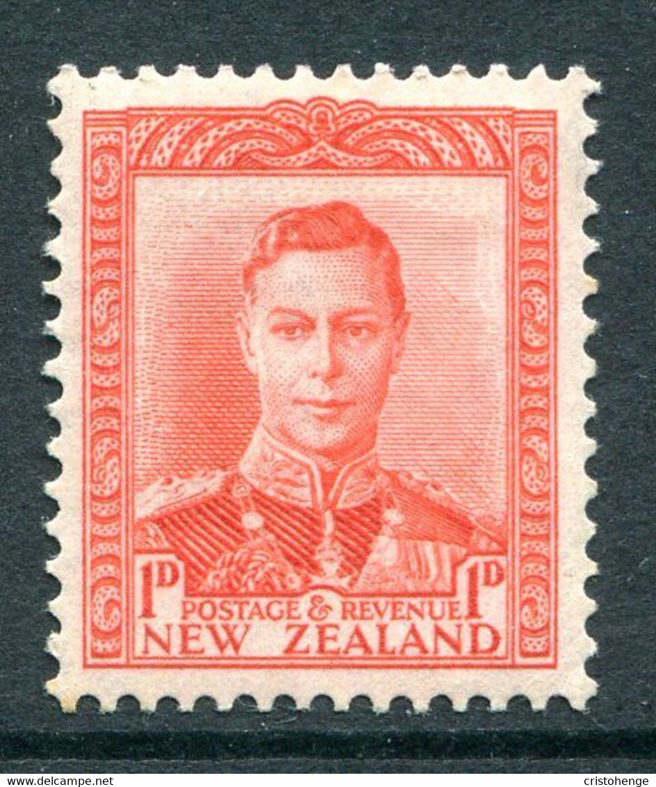 New Zealand 1938-44 King George VI Definitives - 1d Scarlet HM (SG 605) - Ongebruikt