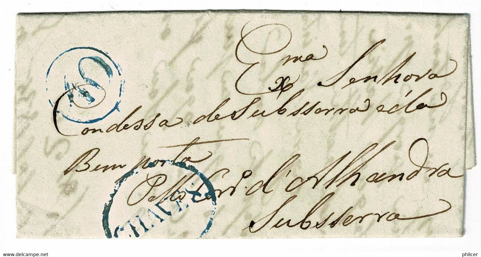 Portugal, 1835, Chaves-Subserra - ...-1853 Vorphilatelie