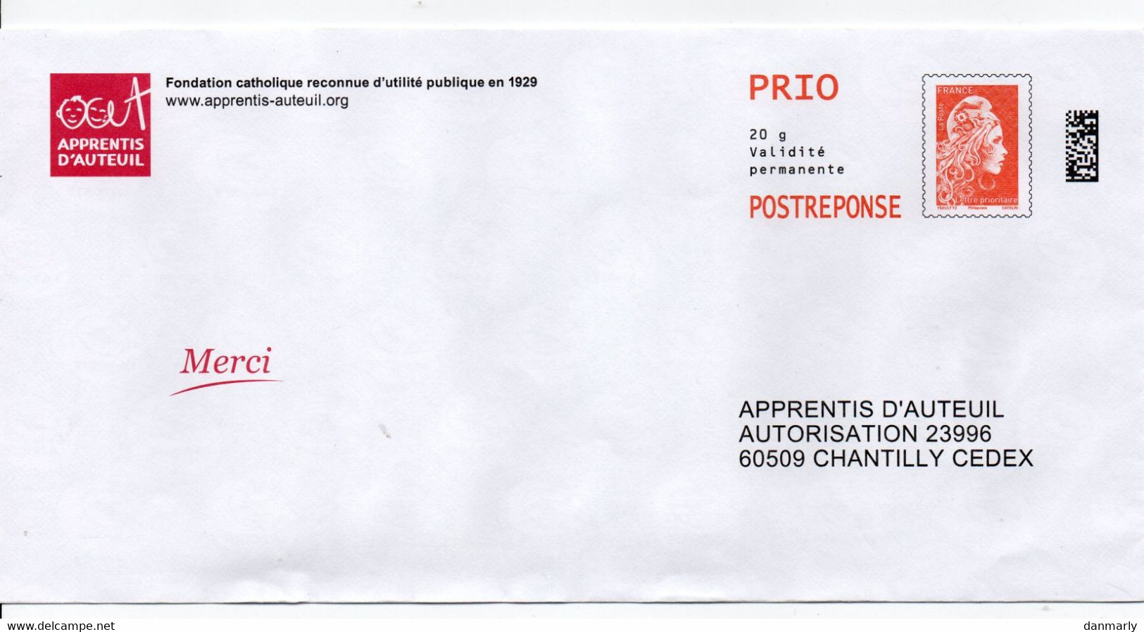 PAP Marianne L'engagée Apprentis D'Auteuil   (318661 Au Verso) - - Prêts-à-poster: Réponse /Ciappa-Kavena