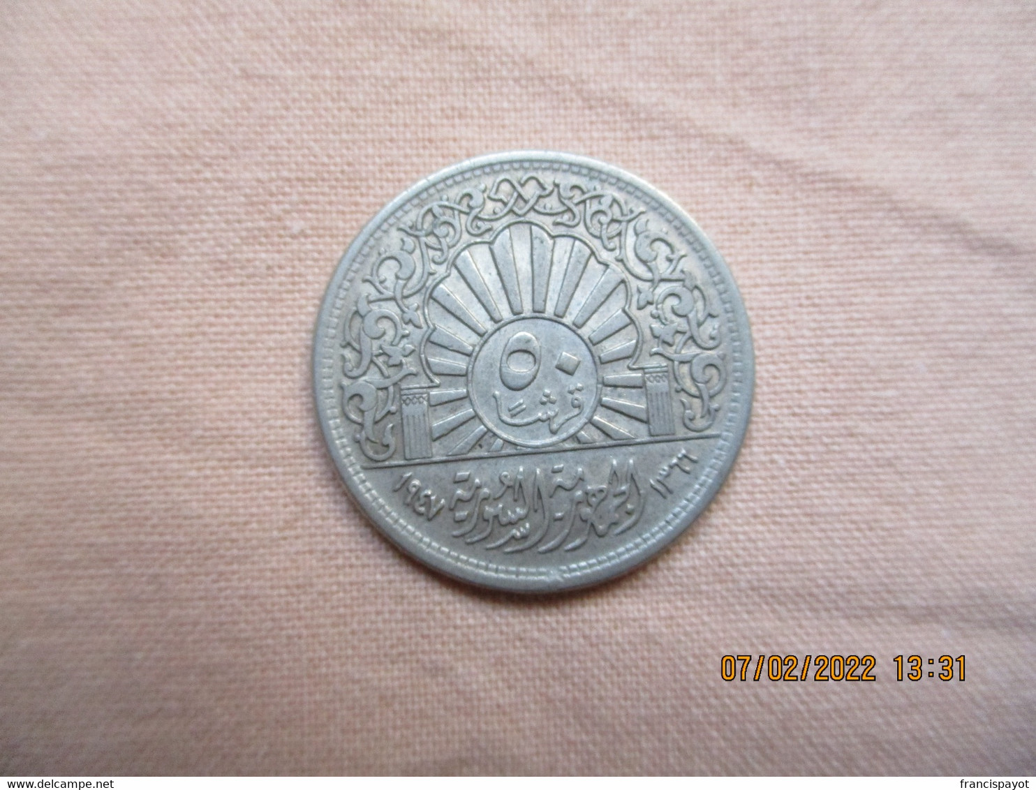 Syria: 50 Piastres 1947 (silver) - Syrie