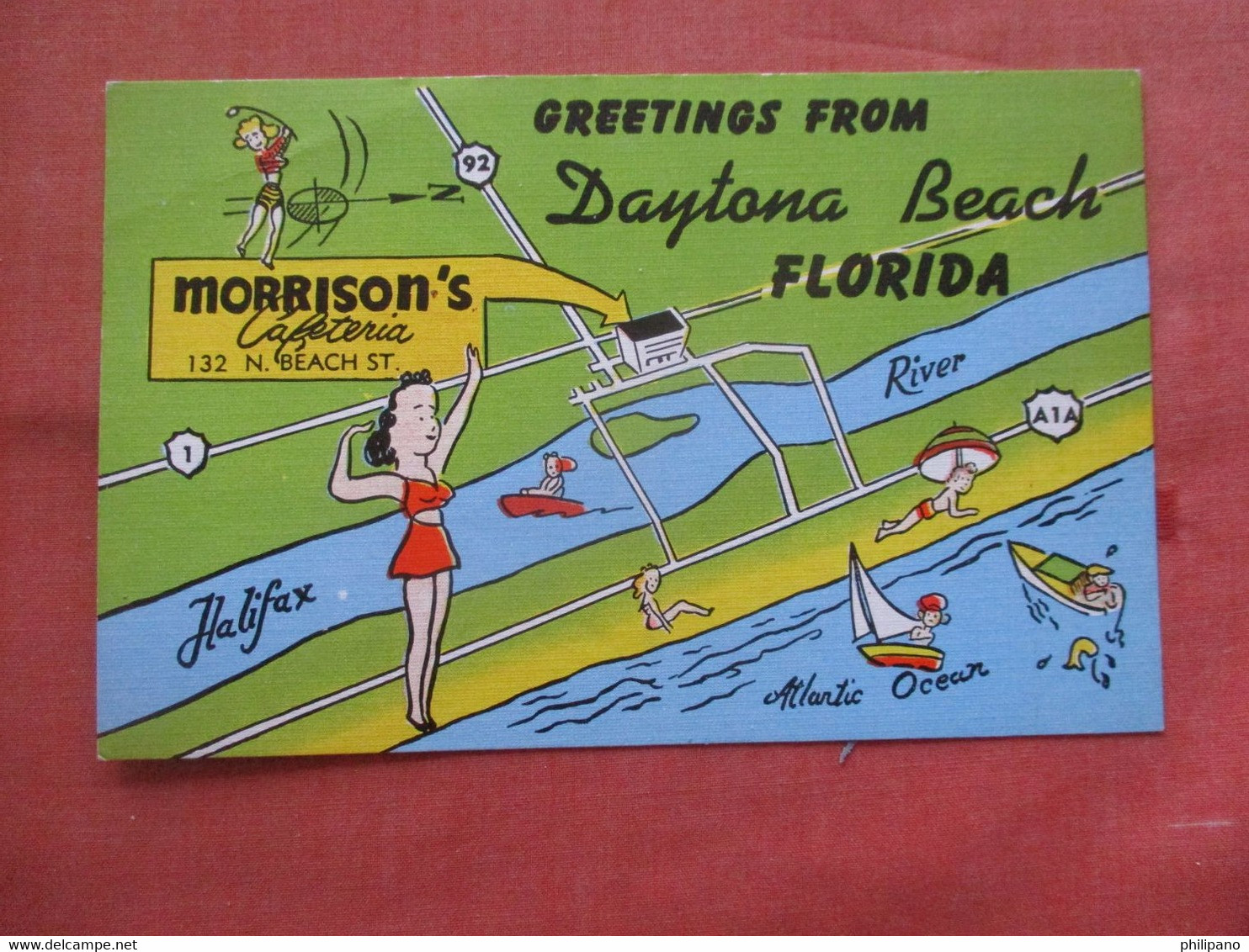 Directions To Morrison's Cafeteria    Daytona Beach .   Florida >     Ref 5518 - Daytona