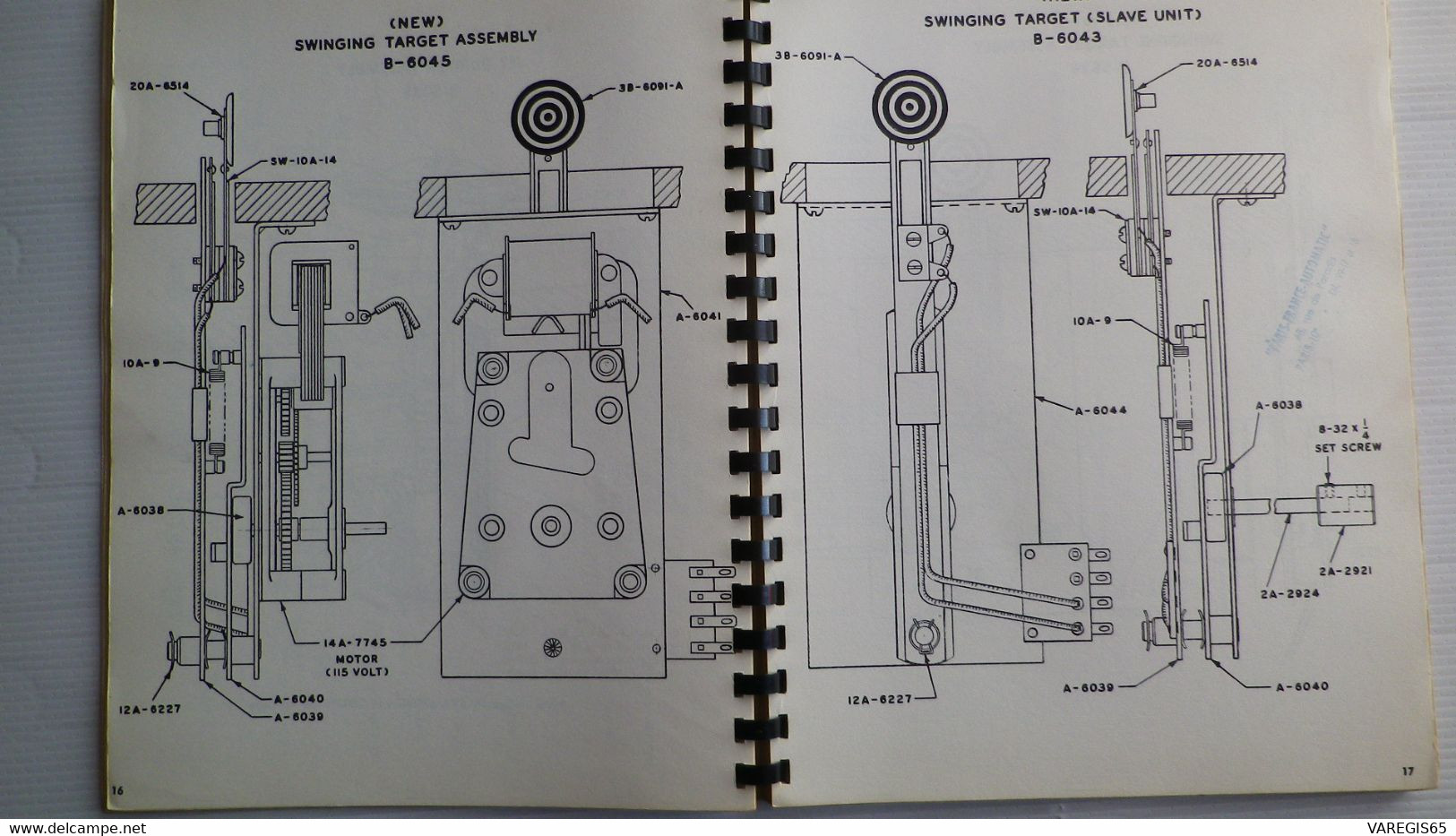 PART CATALOG - WILLIAMS 1963 - BASE BALL , BOWLING , FIVE BALL PIN , GUN TYPE , HORSE,POOL , ROADRACER - AVEC SUPPLEMENT