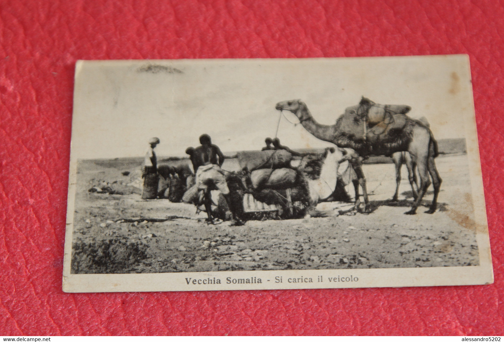 Africa AOI Somalia Preparativi Per Partenza Sui Cammelli 1938 Ed. Frascarolo + Nice Stamps - Somalia