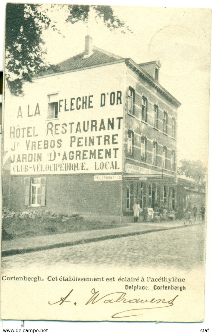 Kortenberg : A La Flèche D'Or - Hotel Restaurant - J. Vrebos Peintre -  Club Vélocipédique : 1902 !!! - Kortenberg