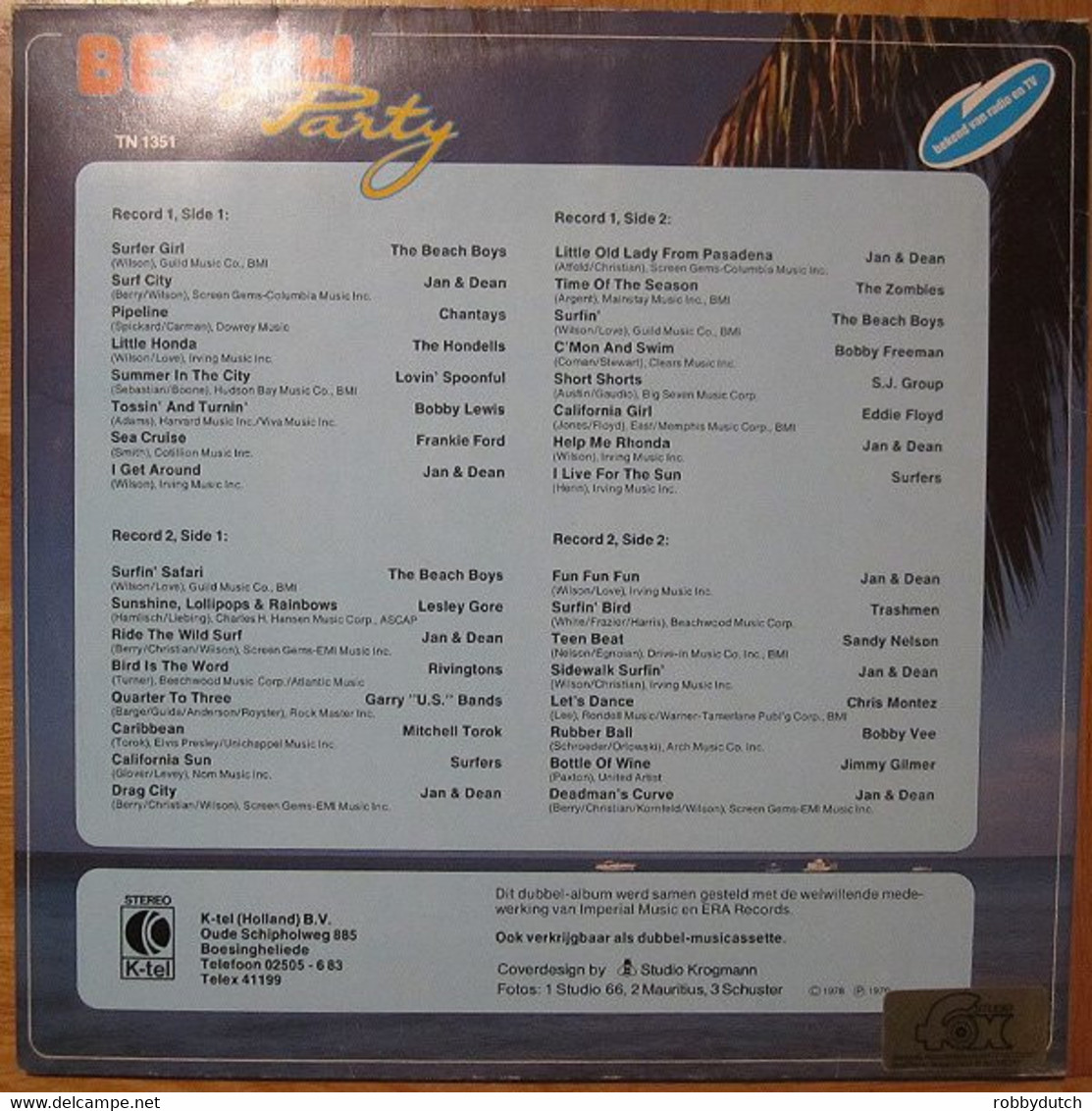 * 2LP *  BEACH PARTY - BEACH BOYS / ZOMBIES / LOVIN' SPOONFUL / CHRIS MONTEZ A.o. - Compilaties