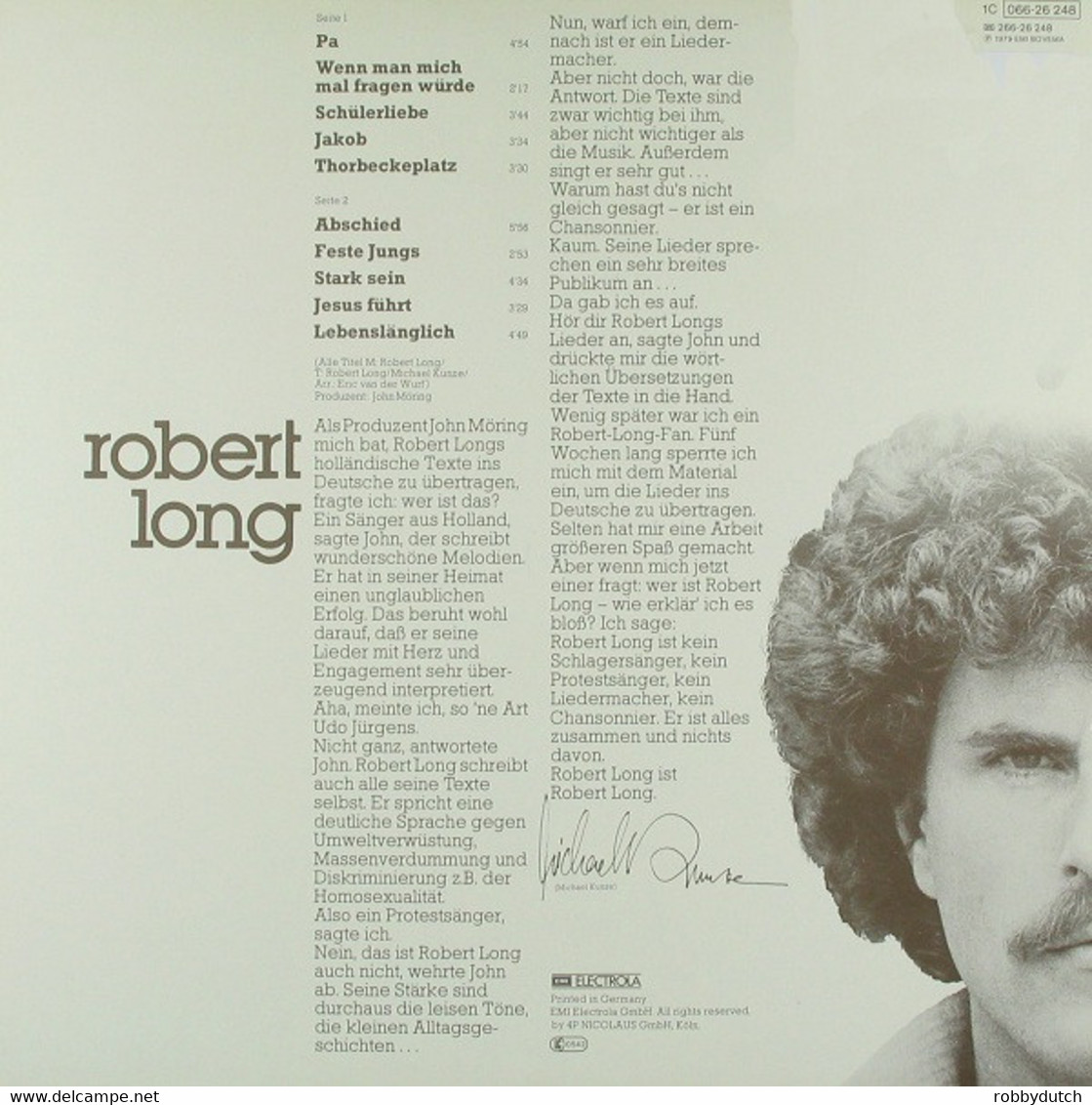 * LP *  ROBERT LONG - ÜBER KURZ ODER LANG (Germany 1979) - Autres - Musique Allemande