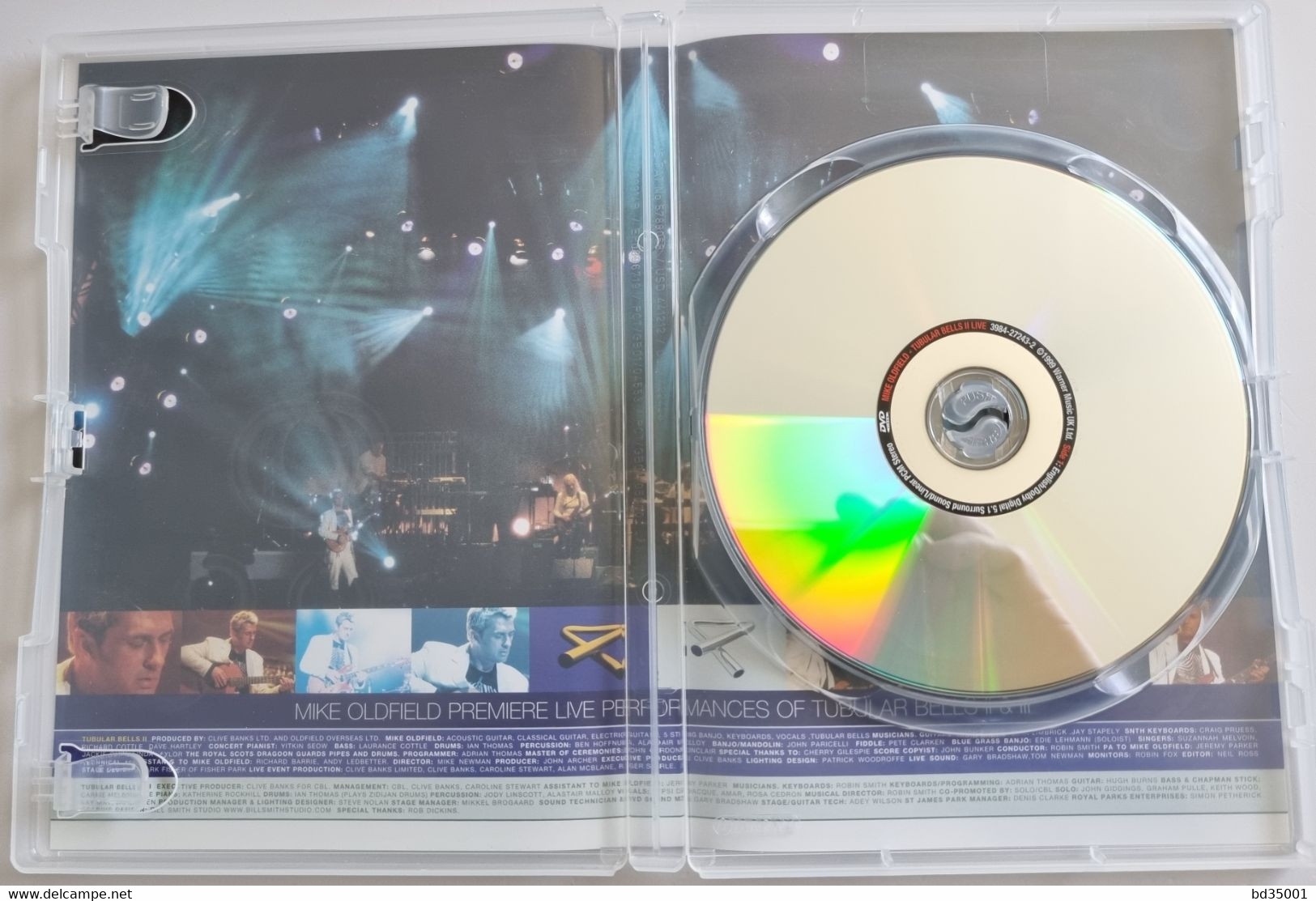 DVD Concert Live Mike Oldfield - Tubular Bells II - Première Live Performanc Edinburgh - Double - Concert & Music