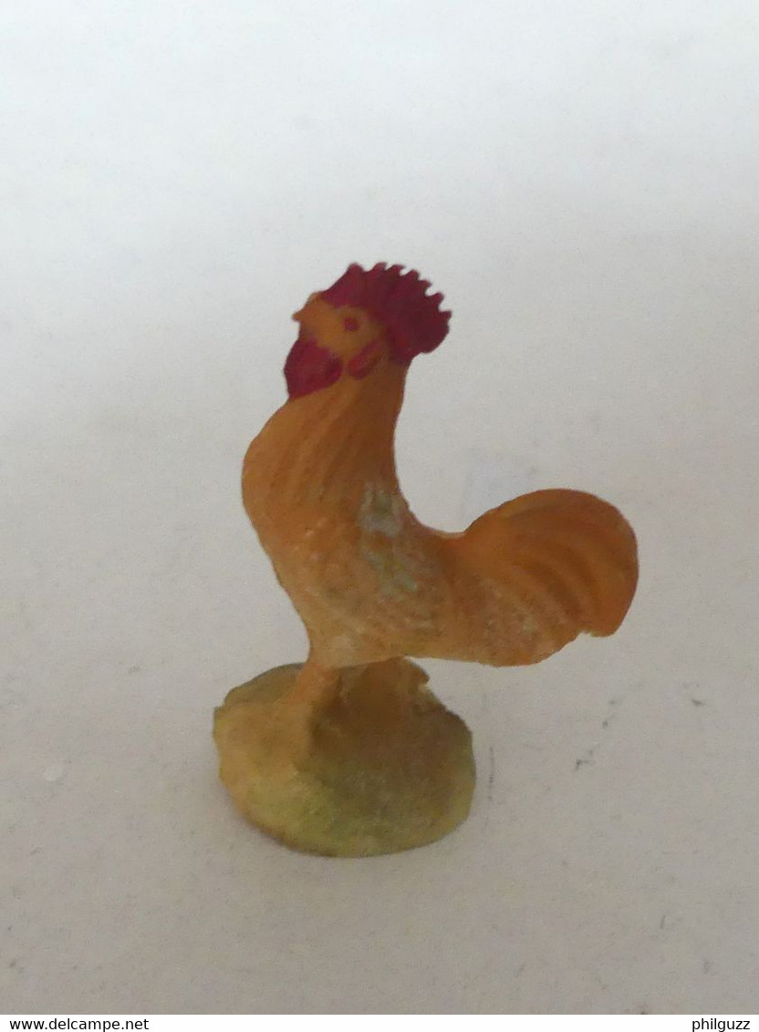 FIGURINE CLAIRET FERME COQ (2) Vers 1954 Pas Starlux - Oiseaux - Poules & Coqs