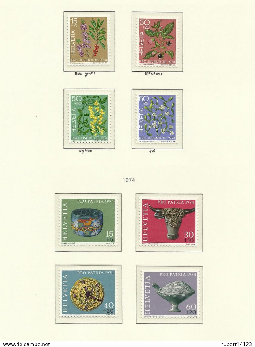 SUISSE 1974 à 1976  Majorité Neuf Sans Charnière MNH Ou Oblitéré - Autres & Non Classés