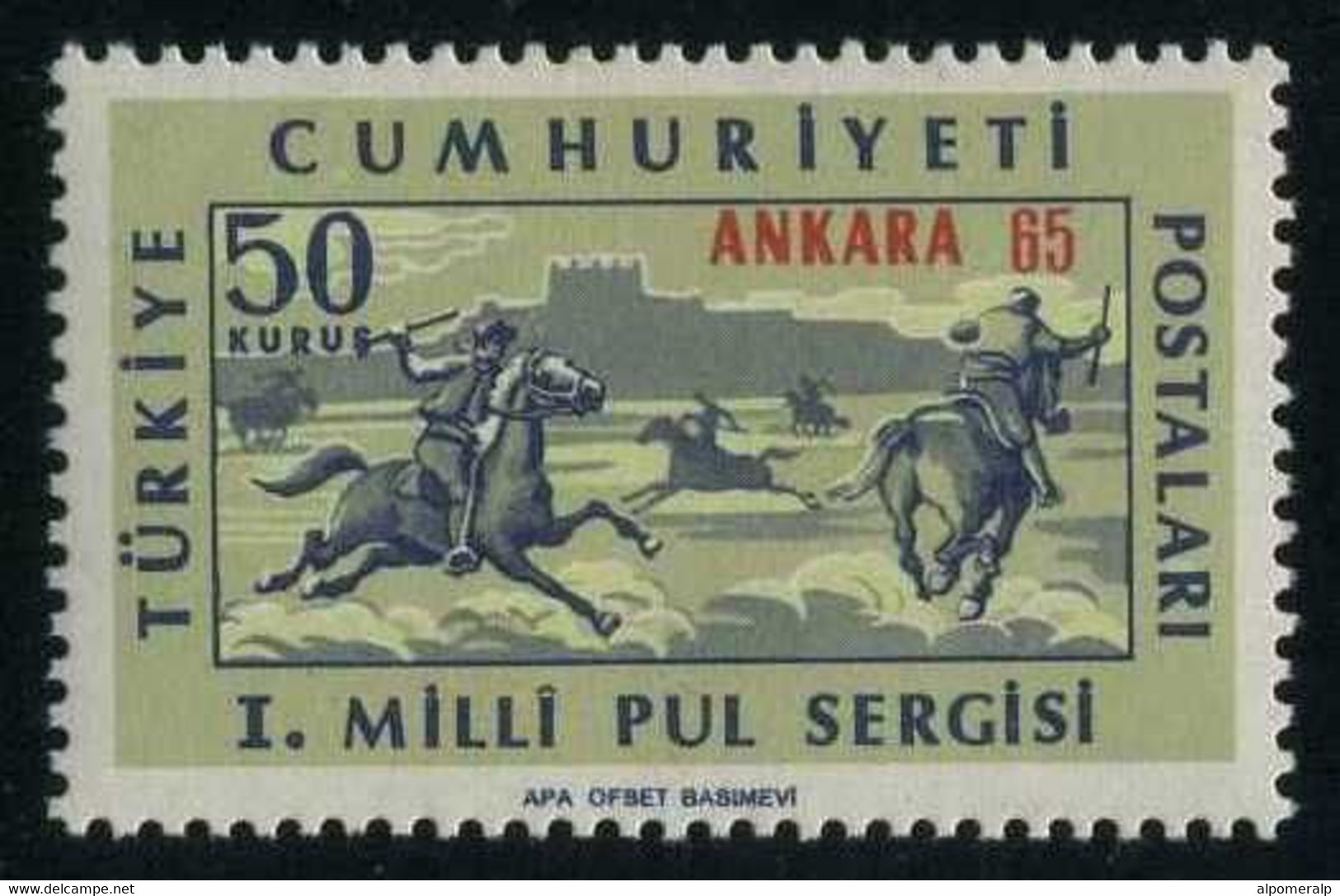 Türkiye 1965 Mi 1968 MNH Horseman With Spears (Ancient Game) | Old Rider Game, Ankara Citadel, Horse - Autres & Non Classés