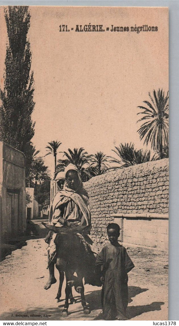 SCENES ET TYPES - ALGERIE / JEUNES NEGRILLONS / RARE - Kinderen