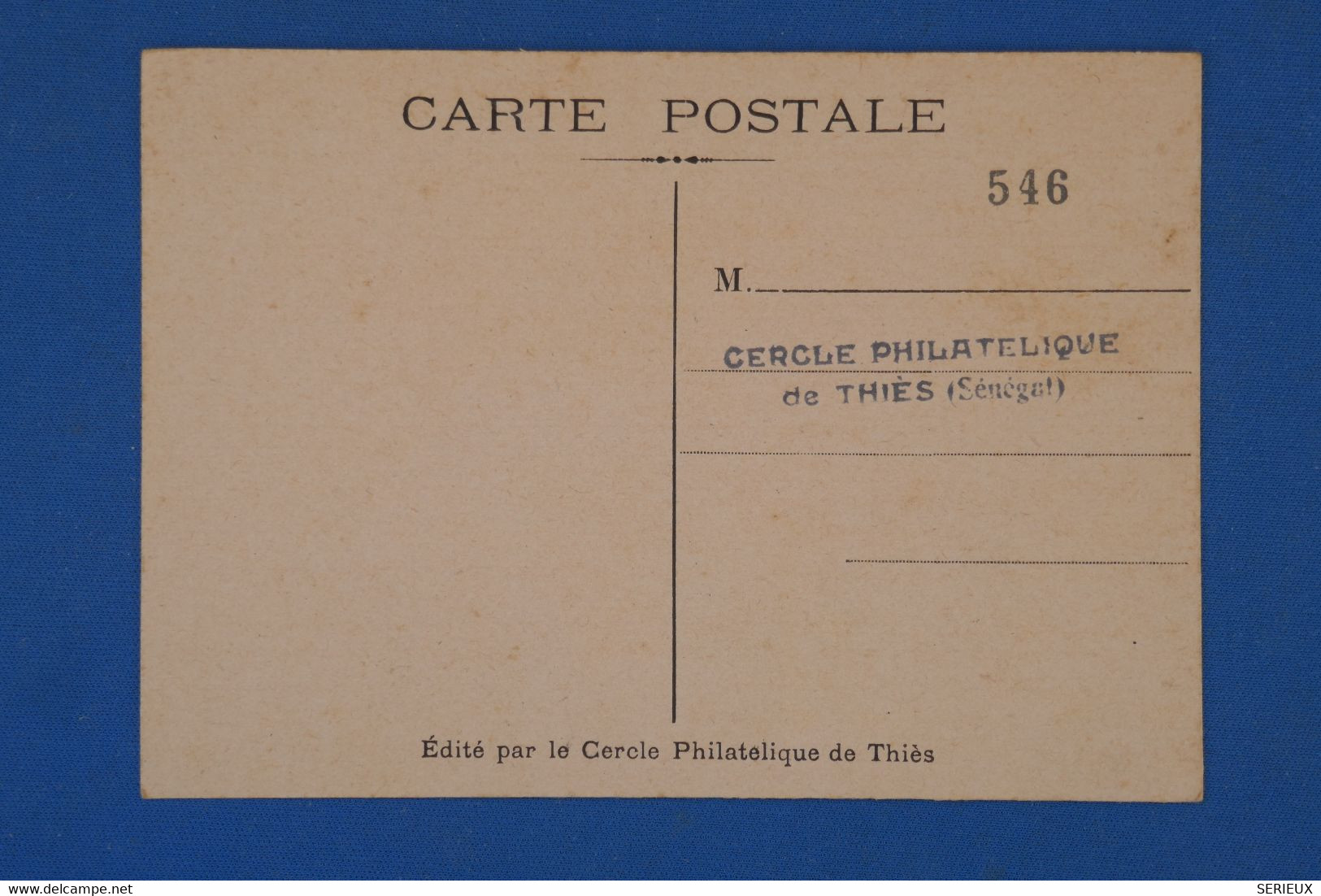 AS12 AOF BELLE CARTE  1949 JOURNEE TIMBRE+THIES SENEGAL+ +++AFFRANCH. PLAISANT - Covers & Documents