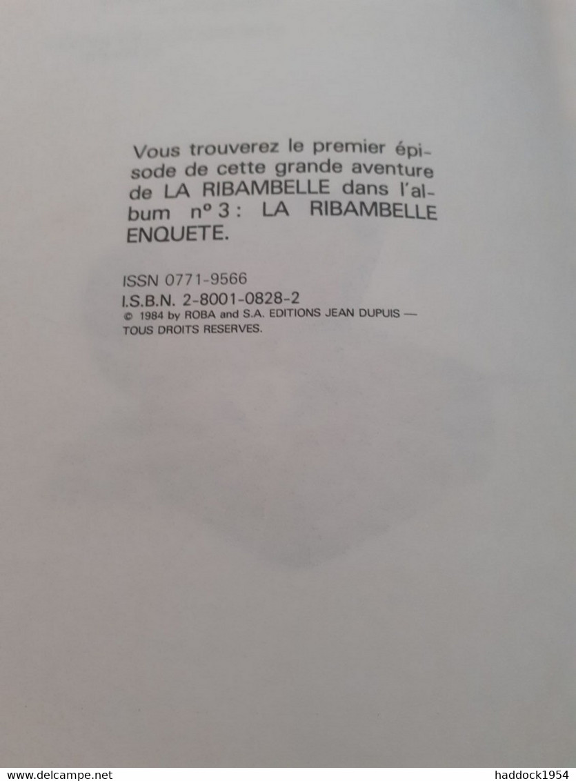 La Ribambelle Contre-attaque ROBA JIDEHEM TILLIEUX Dupuis 1984 - Ribambelle, La