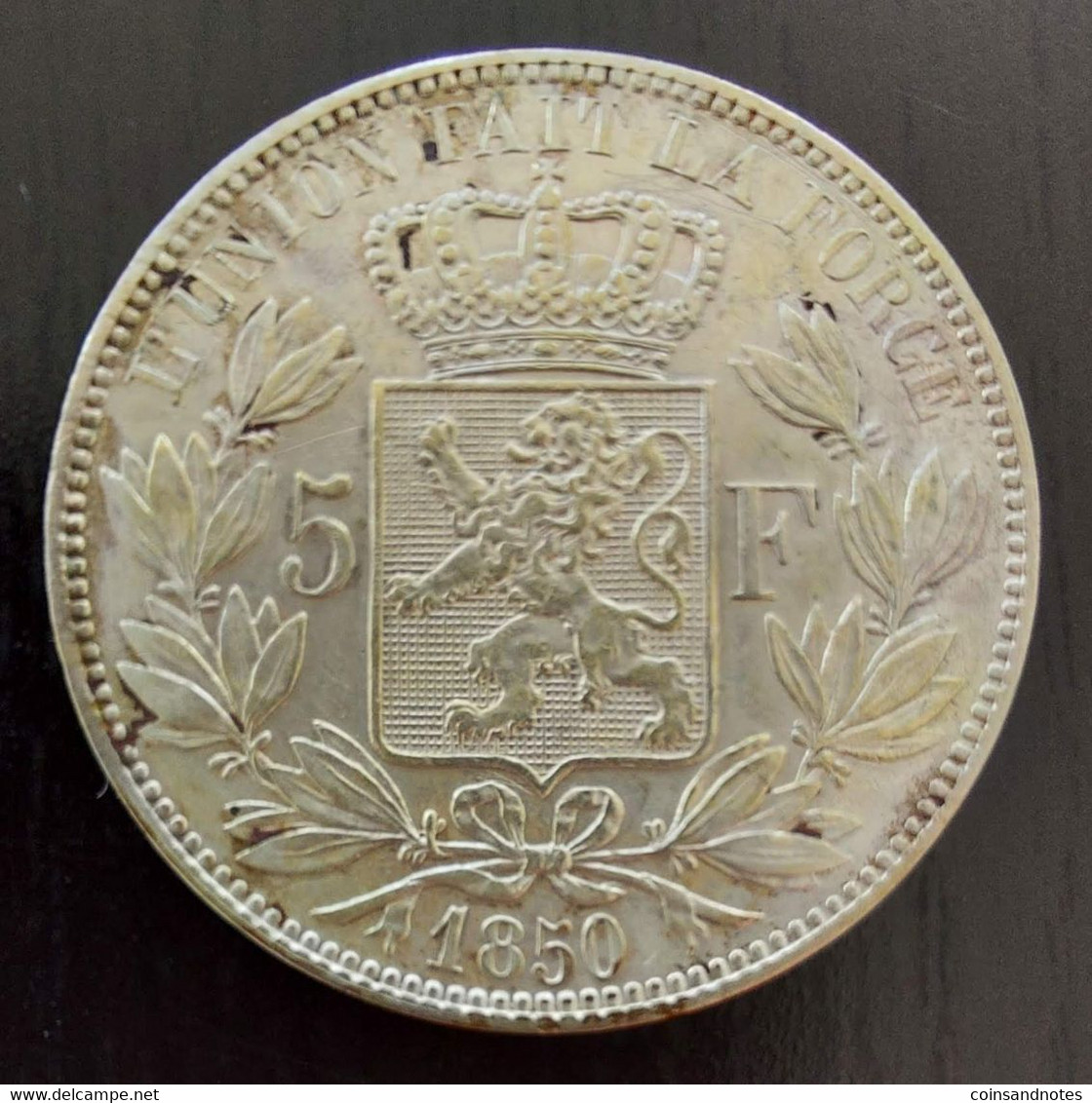 Belgium 1850 - 5 Fr Zilver - Leopold I - Morin 40 - ZFr - 5 Francs