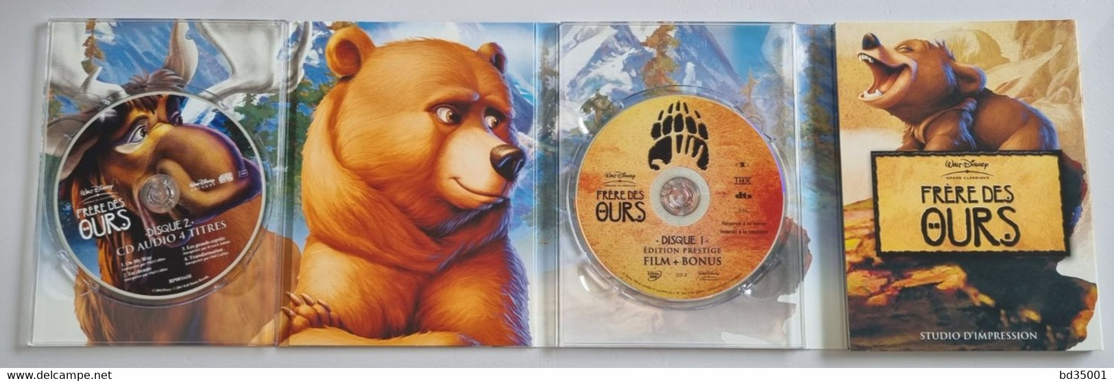 DVD Original WALT DISNEY EDITION PRESTIGE - Frère Des Ours - DVD + CD Audio + Studio d'Impression - Etat Neuf