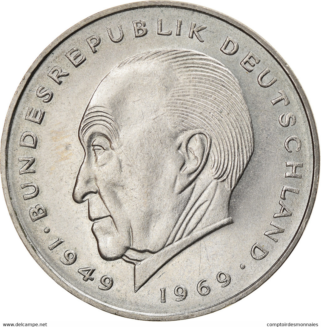 Monnaie, République Fédérale Allemande, 2 Mark, 1969, Karlsruhe, TTB - 2 Marchi