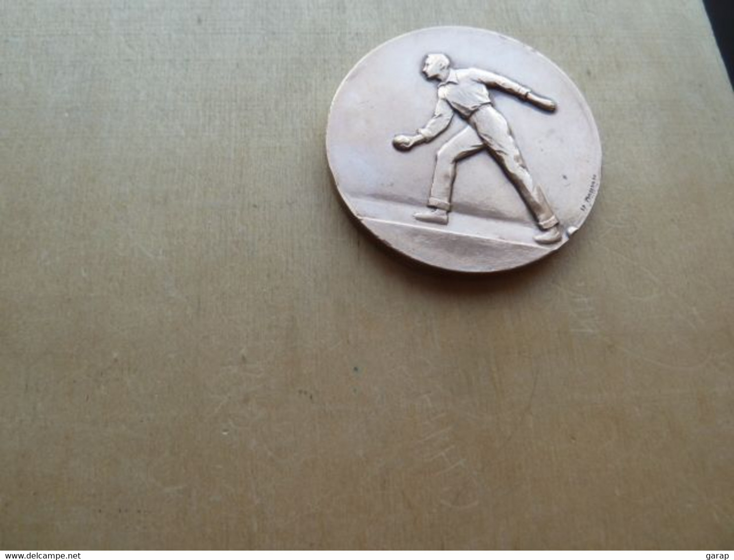 DA-047 Médaille Bronze 1968 (gravé Sur Tranche) Pétanque Signée M.Demey,diamètre=49mm Poids=69,10g - Bowls - Pétanque