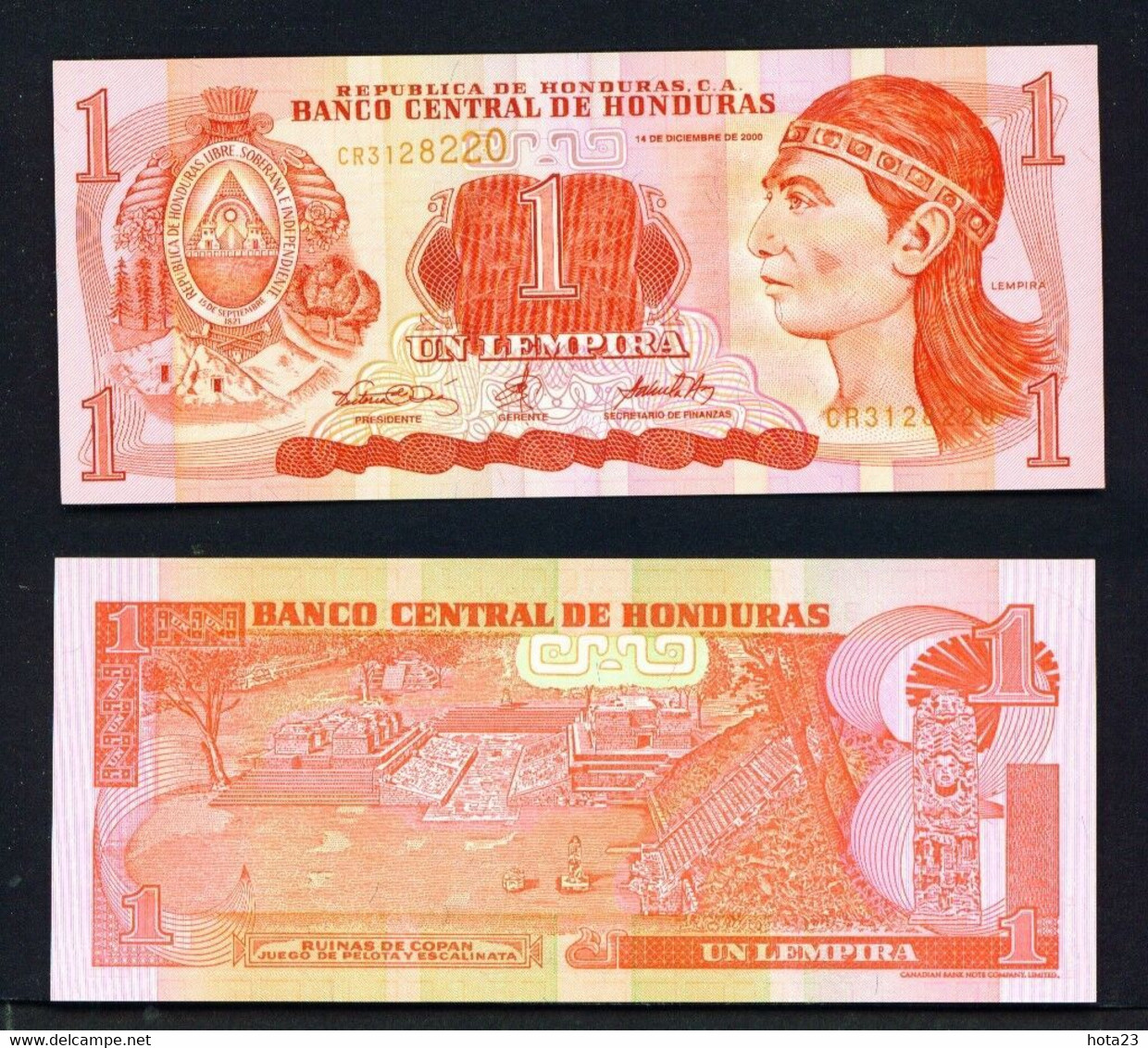 HONDURAS 1 LEMPIRA 2000 Y  UNC - Honduras